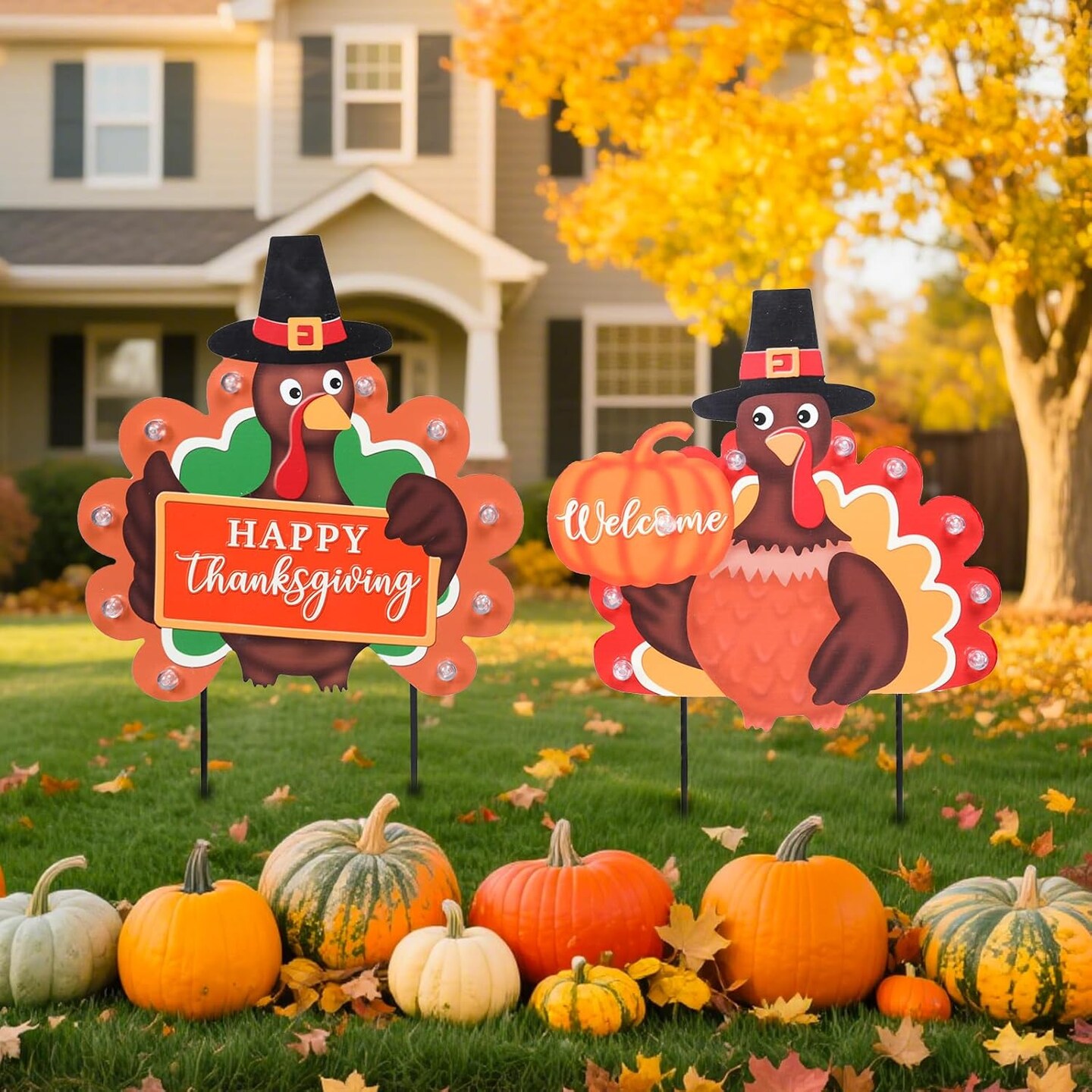 Fall Yard Decor Outdoor (large Turkey)