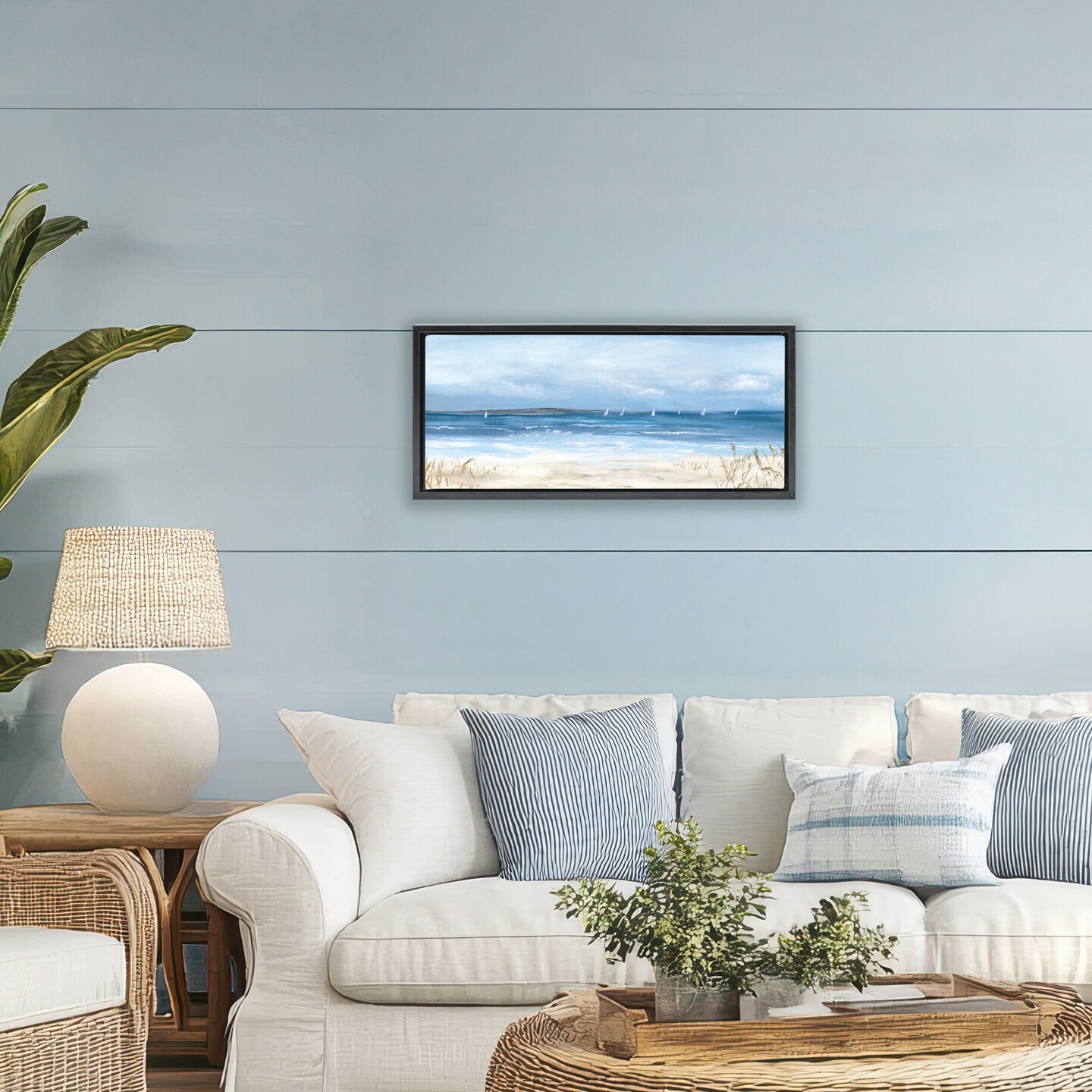 Stupell Industries Windswept Regatta Panoramic Floating Frame, design by Georgie Harrison