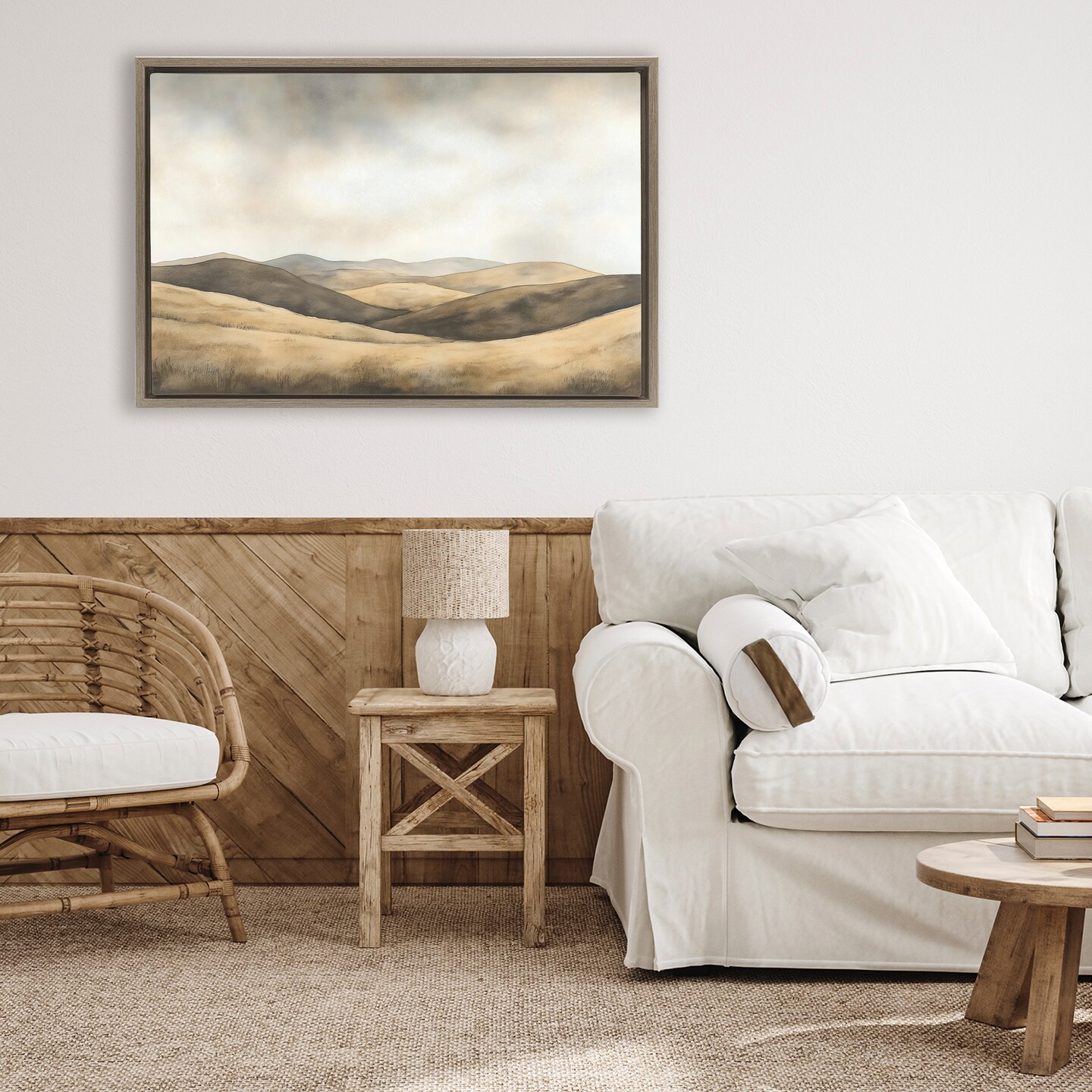 Stupell Industries Brown Landscape Hills Floating Frame, design by LSR Creative Studio