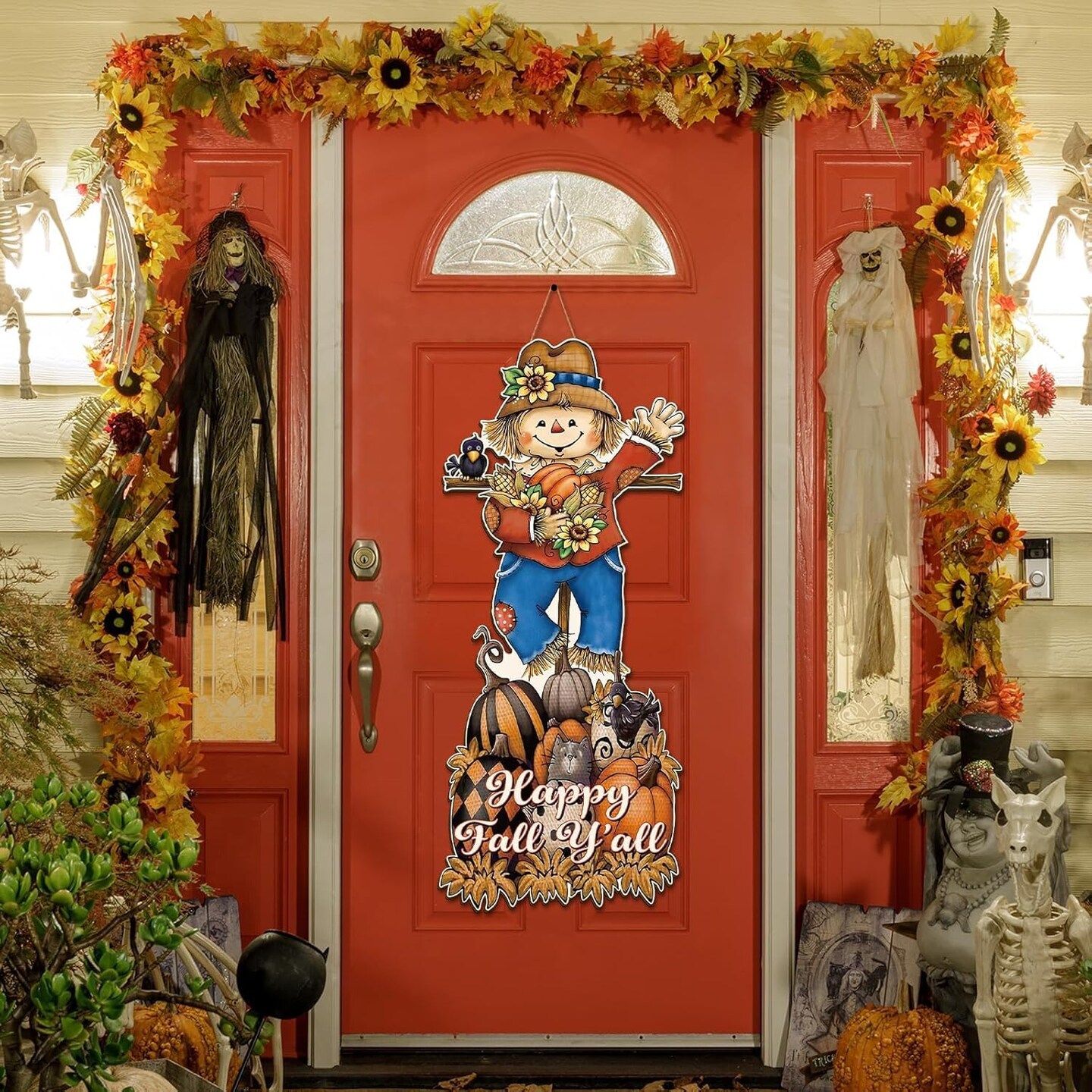 Home Door Sign Large Scarecrow Door(Scarecrow)