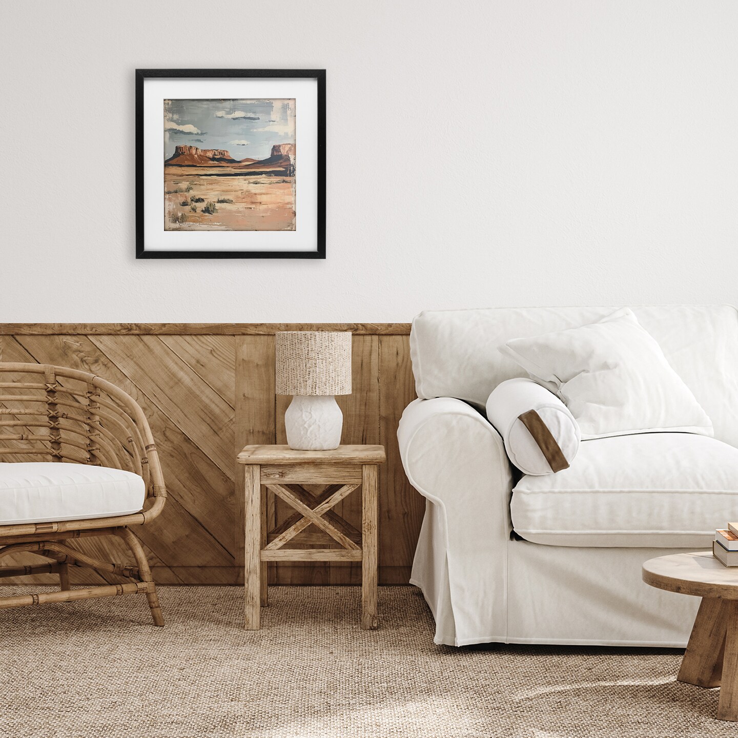 Stupell Industries Vintage Desert Postcard Framed Print Under Glass, design by Petal Prints Design