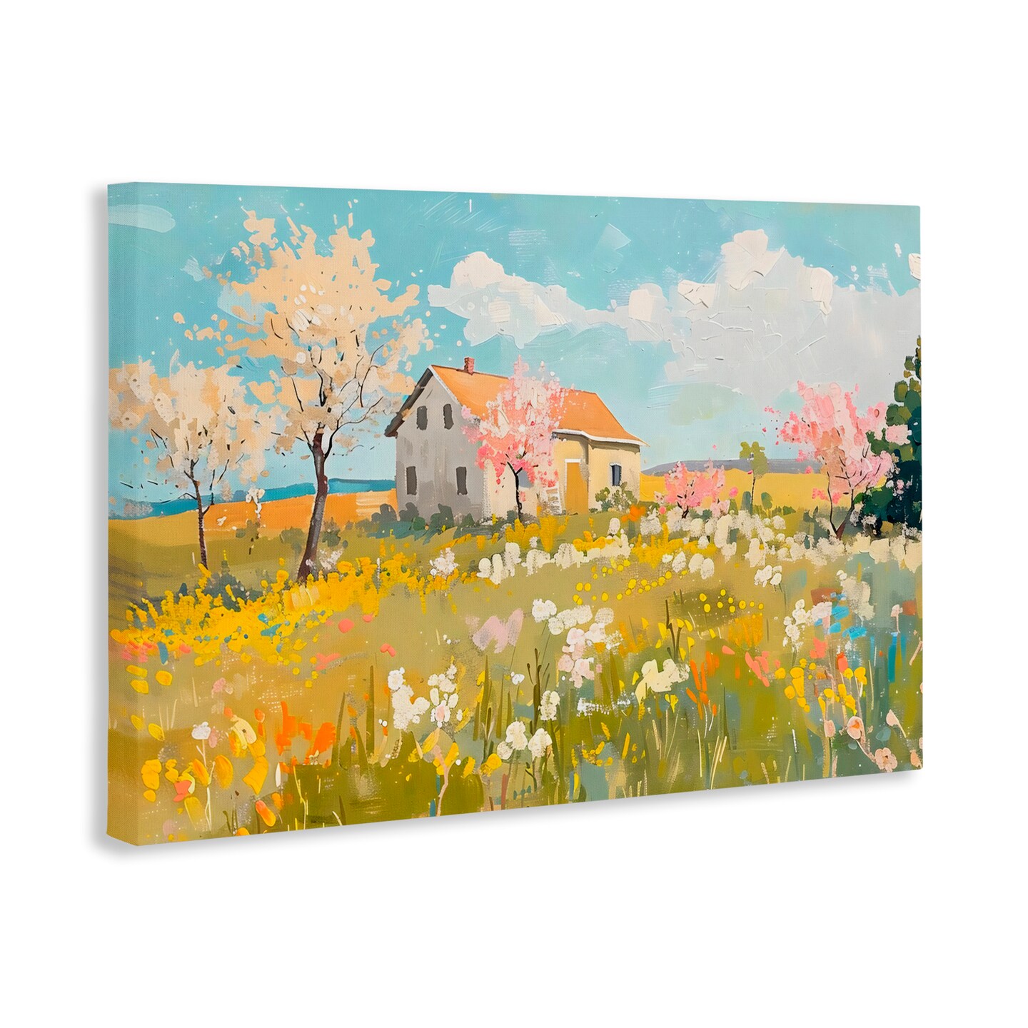 Stupell Industries Spring Barn Scene Canvas, design by LSR Creative Studio