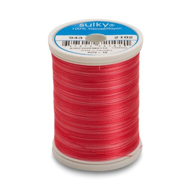 850 Florida Thread Sulky 40 Wt. Rayon Variegated Thread - Vari-Roses - 850 yd. Spool ...