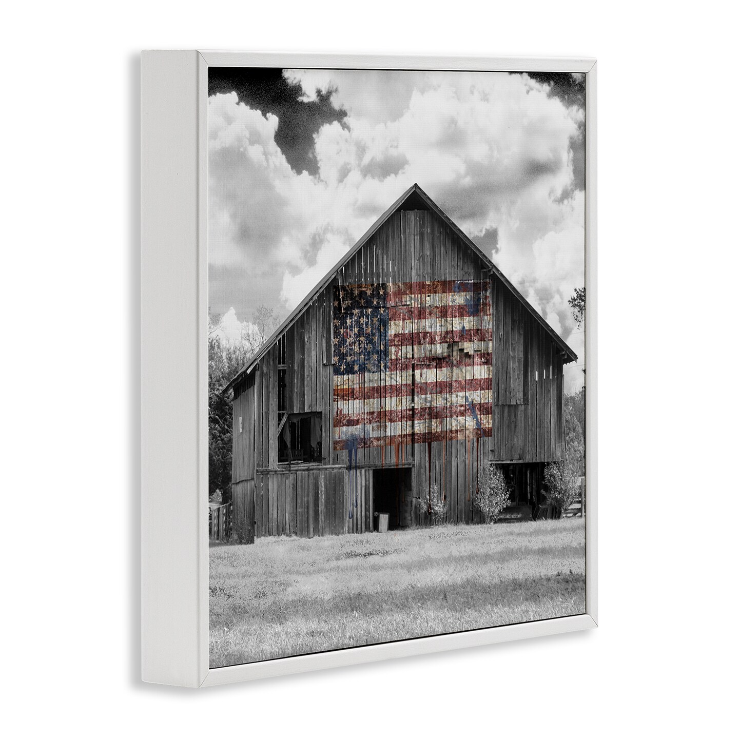 Stupell Industries Patriotic Rustic Barn Framed Giclee, design by Sophie 6