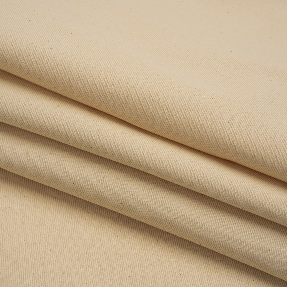 1 Yard Organic Cotton Denim Twill by Rag &#x26; Bone Natural Ecru Designer Deadstock Made in Italy Fabric