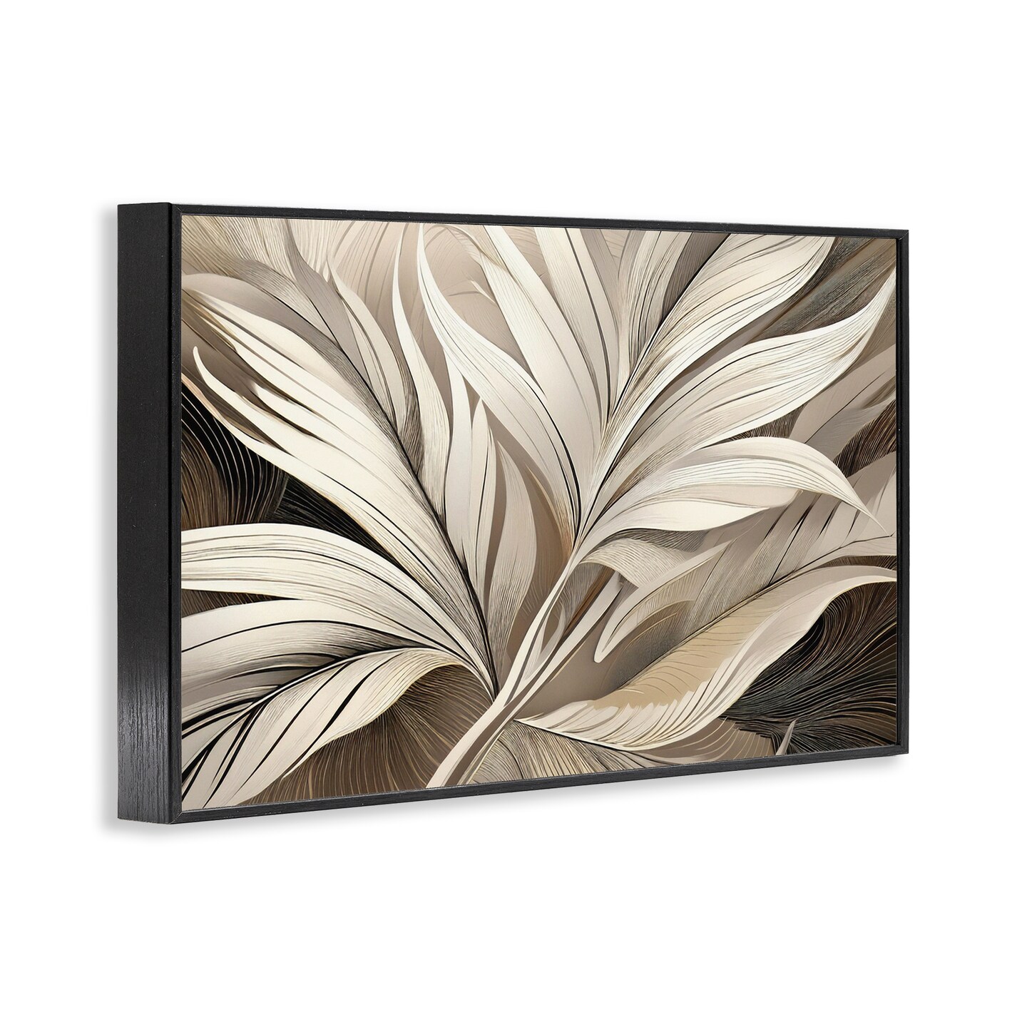 Stupell Industries White Palm Curves Framed Giclee, design by Norm Stelfox