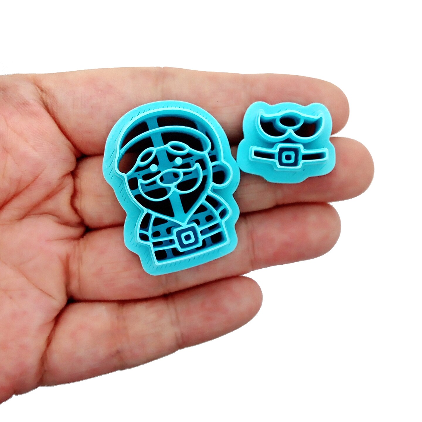 Cute Santa Claus Clay Cutter Set, 2 pc, Christmas Shapes, Adorabilities