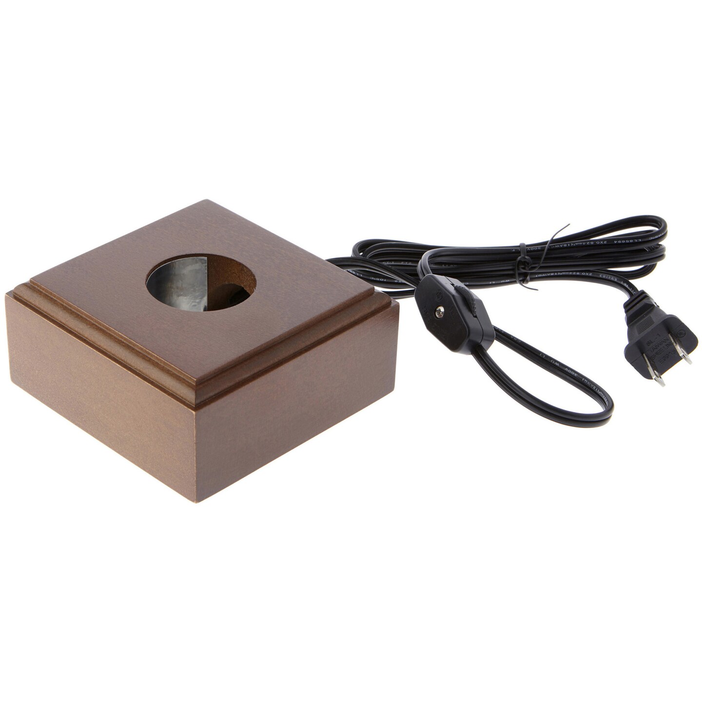 Bard's Fruitwood Square Lighted Display Base, 2" H x 4" W x 4" D