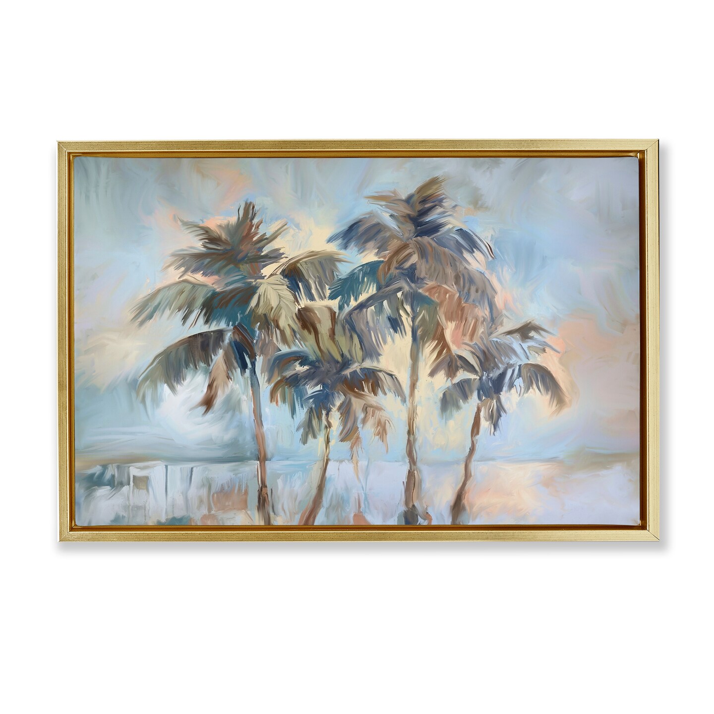 Stupell Industries Cool Palm Trees Sunrise Floating Frame Design by Ramona Murdock