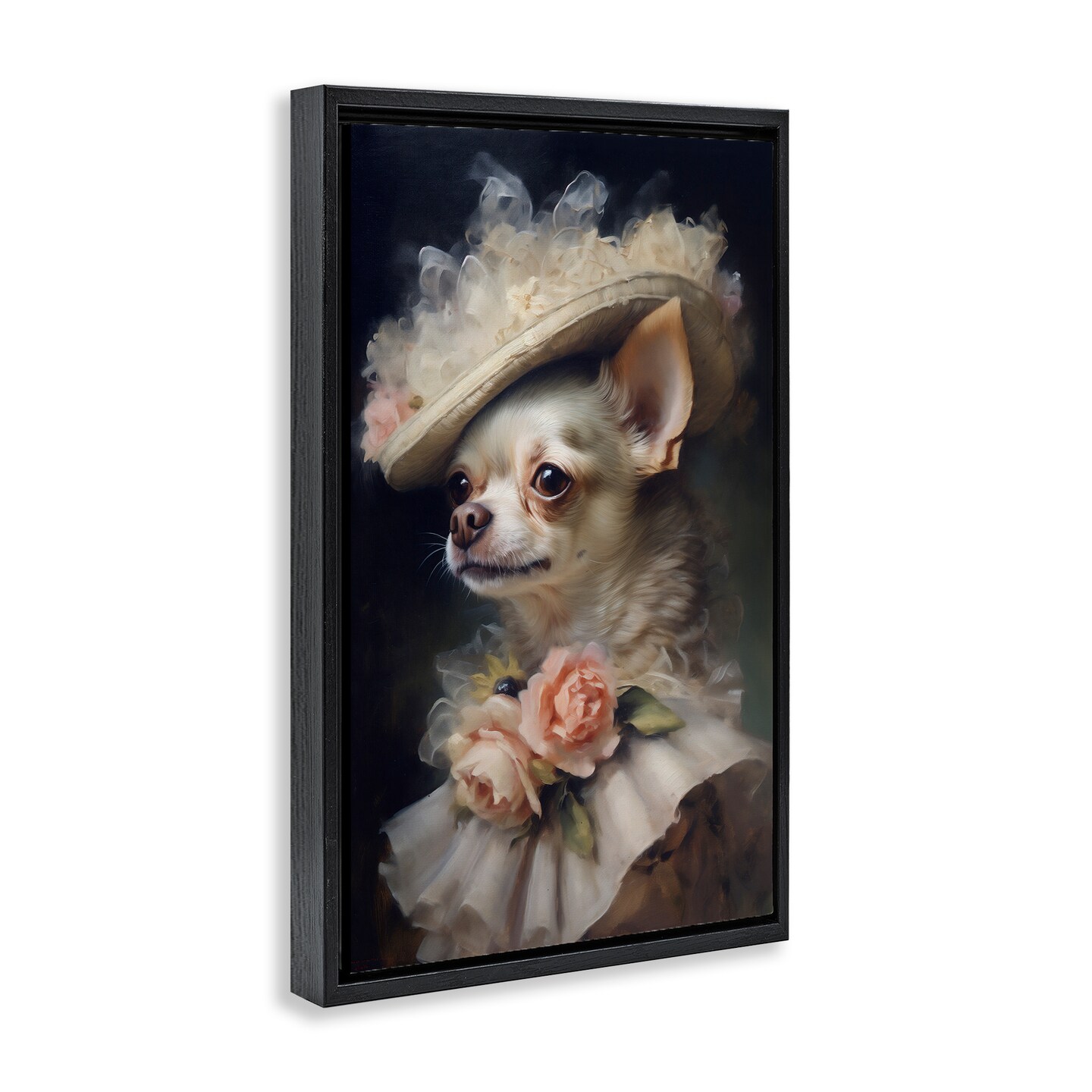 Stupell Industries Classic Fashion Chihuahua Floating Frame Design by Wumples