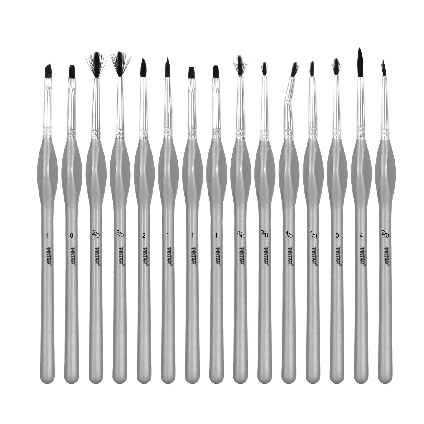 Pintar 15-Piece Fine Detail Paint Brushes for Acrylic Painting - Watercolors - Crafts - Models &#x26; Face Painting &#x2013; Tiny Professional Fine Tip Detail Paint Brush Set with Comfortable Handles