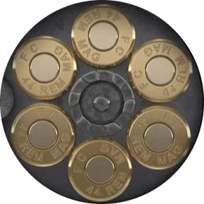 44 Magnum Gun Chamber Absorbent Cup Holders Car Coasters,Ceramic Stone Drinks Coaster Set for Women Man 2.56&#x22;(2 Pack)