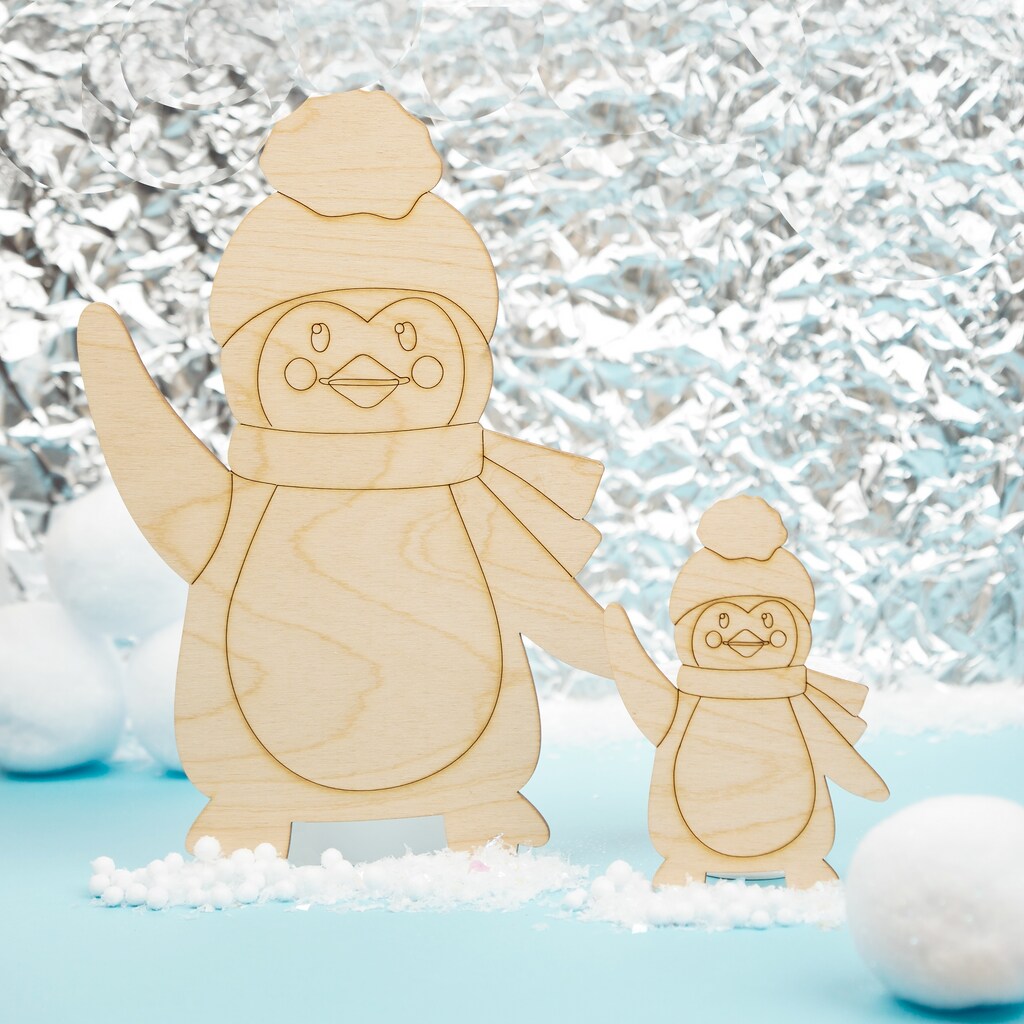 Christmas Wood Penguin Cutout, From 6"- 22", Craft/Decor | Woodpeckers