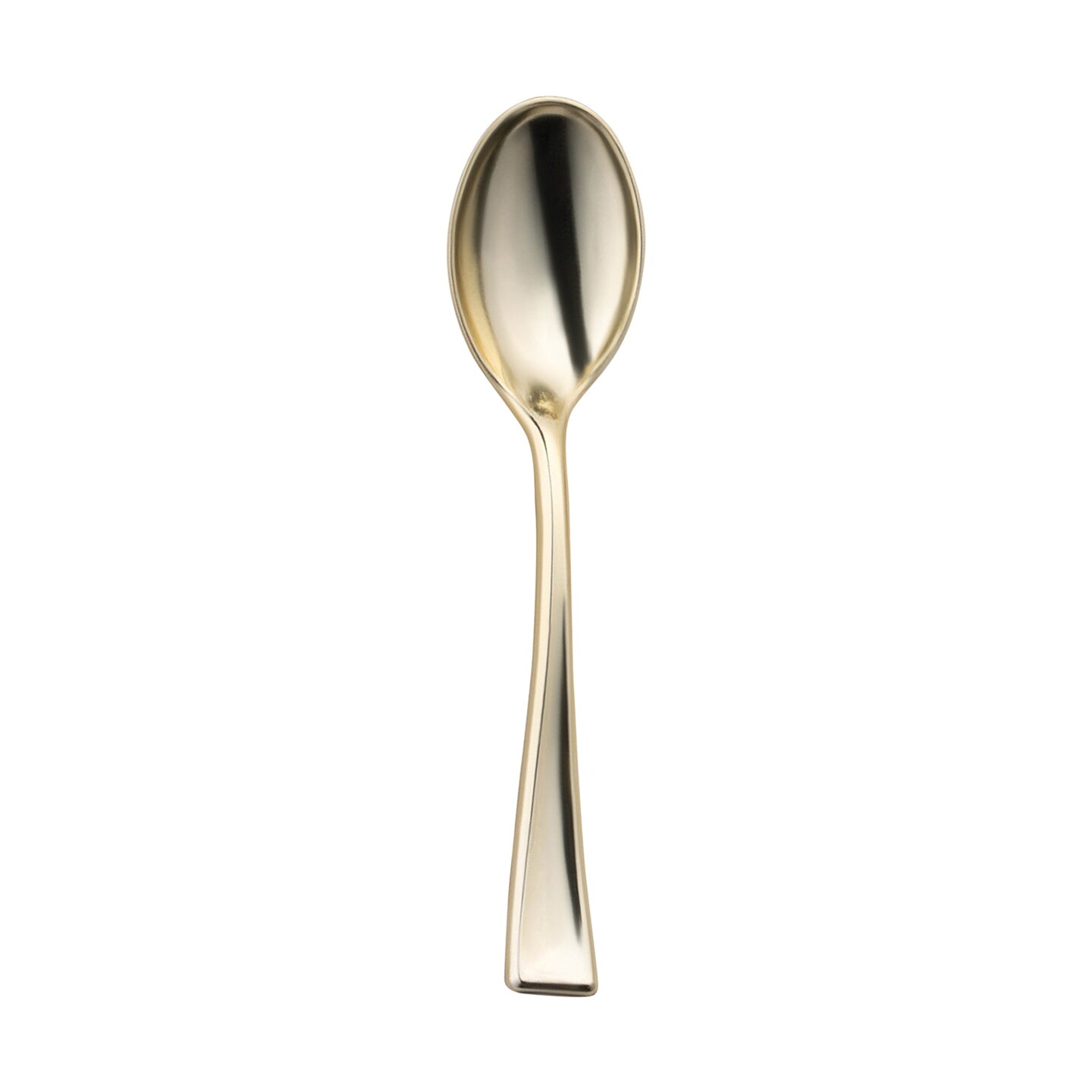 Shiny Metallic Gold Mini Plastic Disposable Tasting Spoons (600 Spoons)