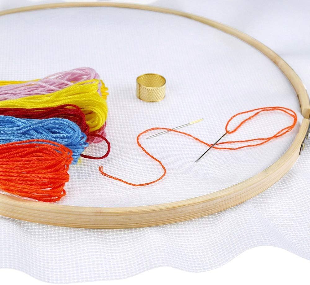 12 Pieces 5 Inch Embroidery Hoops, Cross Stitch Hoops Ring Bulk Wholesale for Christmas Ornaments Decoration and Art Craft Handy Sewing