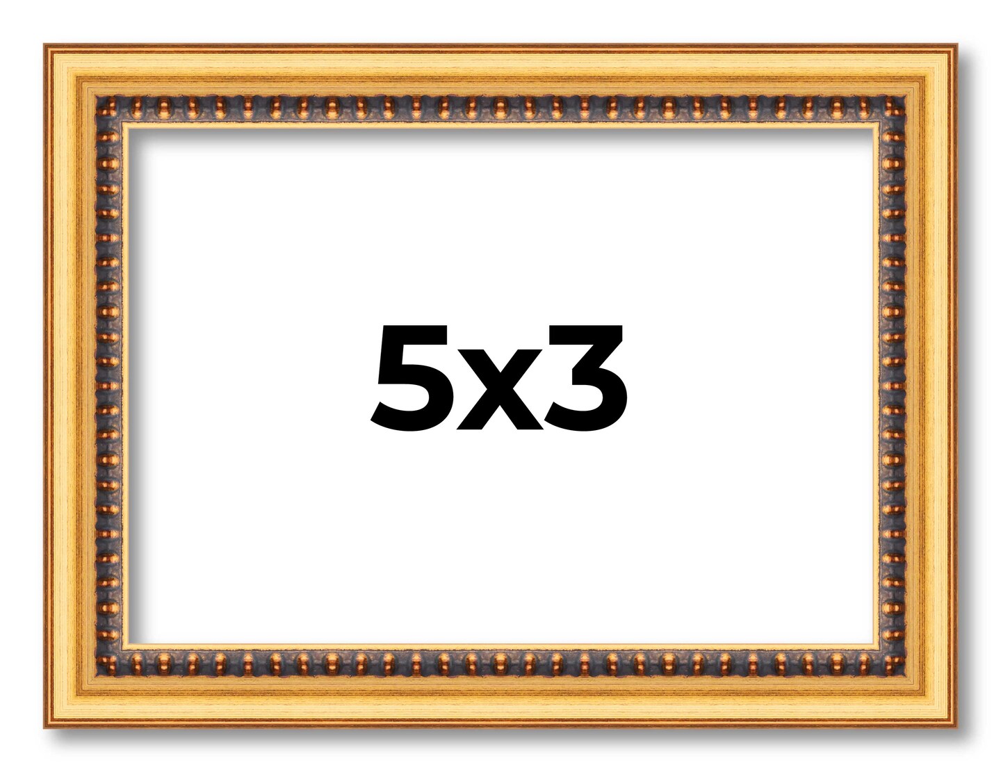 Photo Size Classic Modern Gold Frame - UV Acrylic, Foam Board Backing, Hanging Hardware