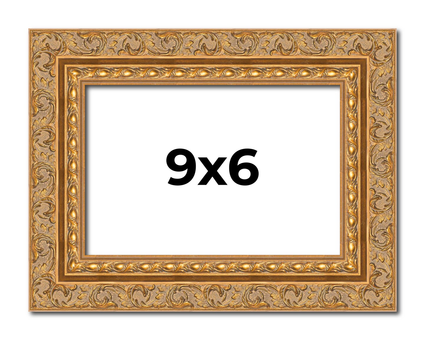 Photo Size Contemporary Gold Picture Frame - UV Acrylic, Foam
