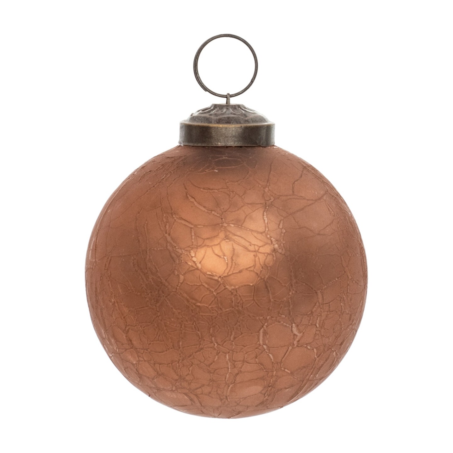 Melrose Shiny Finish Glass Christmas Ball Ornaments - 4&#x22; (100mm) - Bronze Tone - 6ct