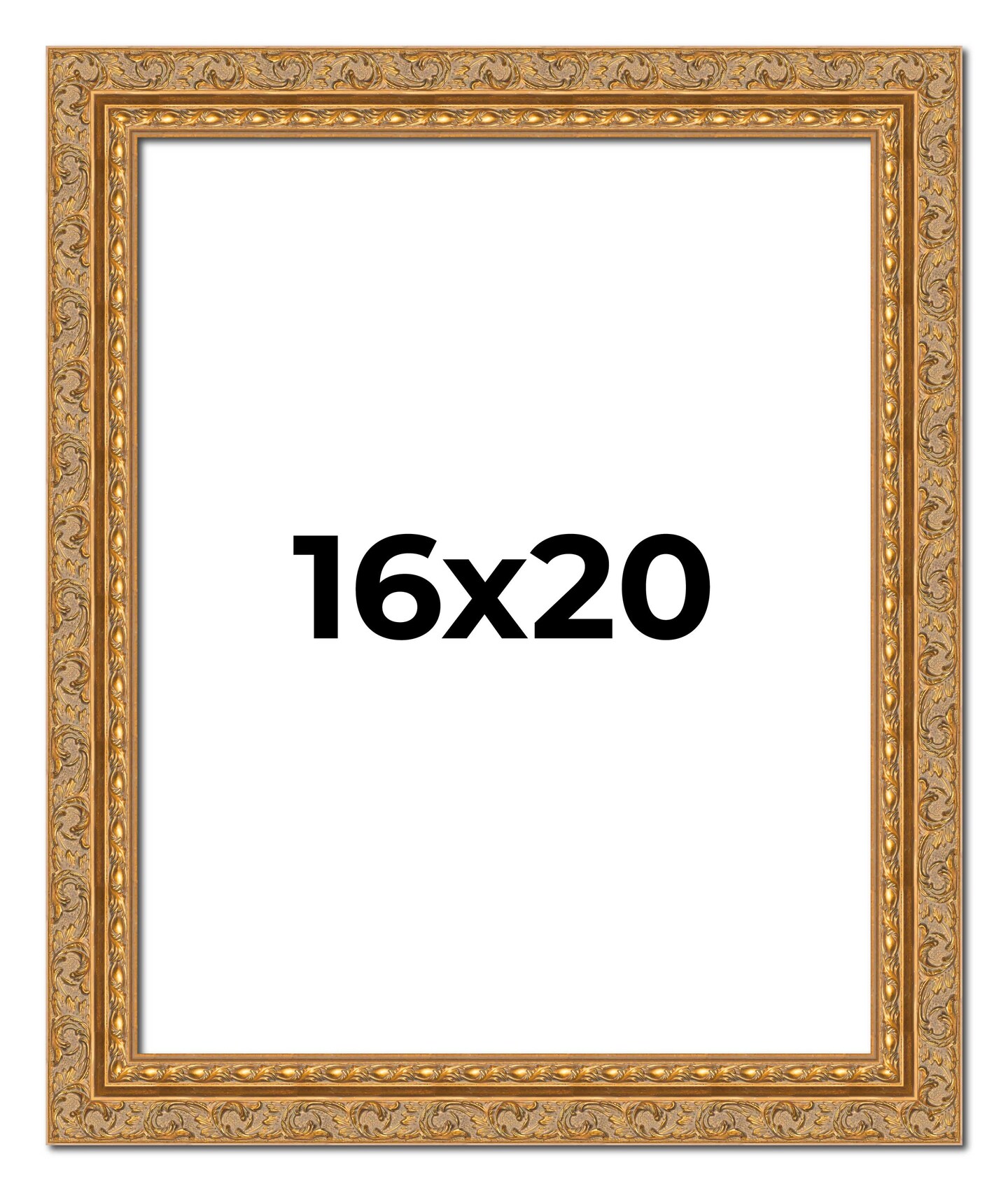 Contemporary Gold Picture Frame - UV Acrylic, Foam Board Backing, Hanging Hardware