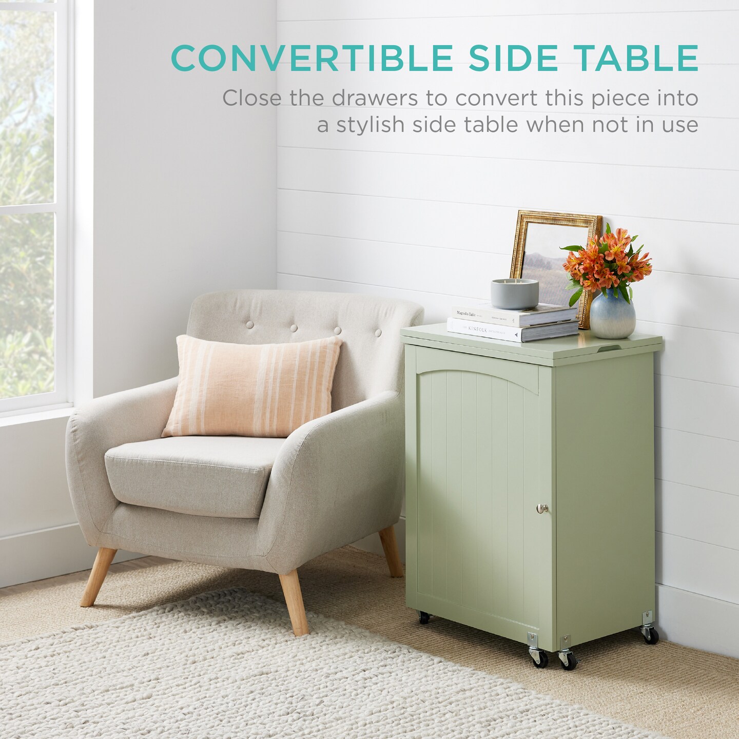 Best Choice Products Sewing Machine Table &#x26; Desk w/ Craft Storage and Trays