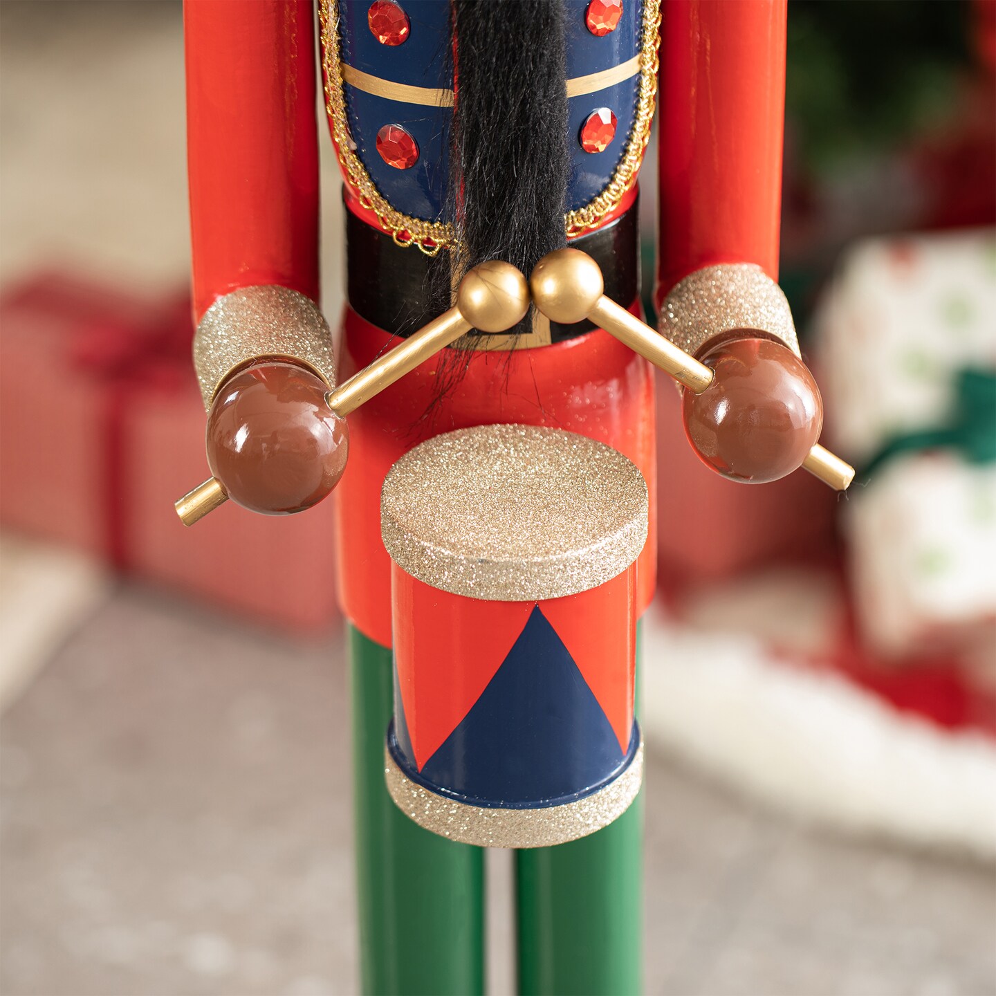 Set of 2 42"H Wooden Christmas African Soldier/Deluxe Gold Dressed Soldier Nutcracker