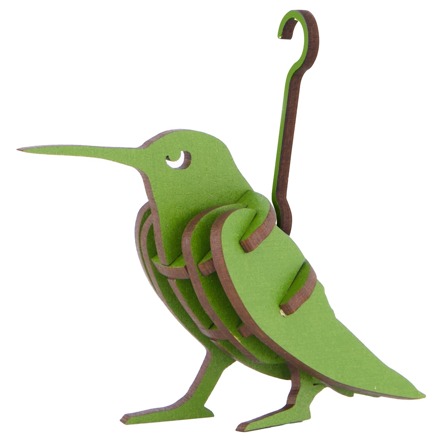 Little &#x26; Wood: Woodlet: Small - Hummingbird - Green, 3D Wooden Kit-Set, Bird Puzzle, Easy Assembly, Pop Build Fun, Sustainably Sourced Wood, Ages 6+