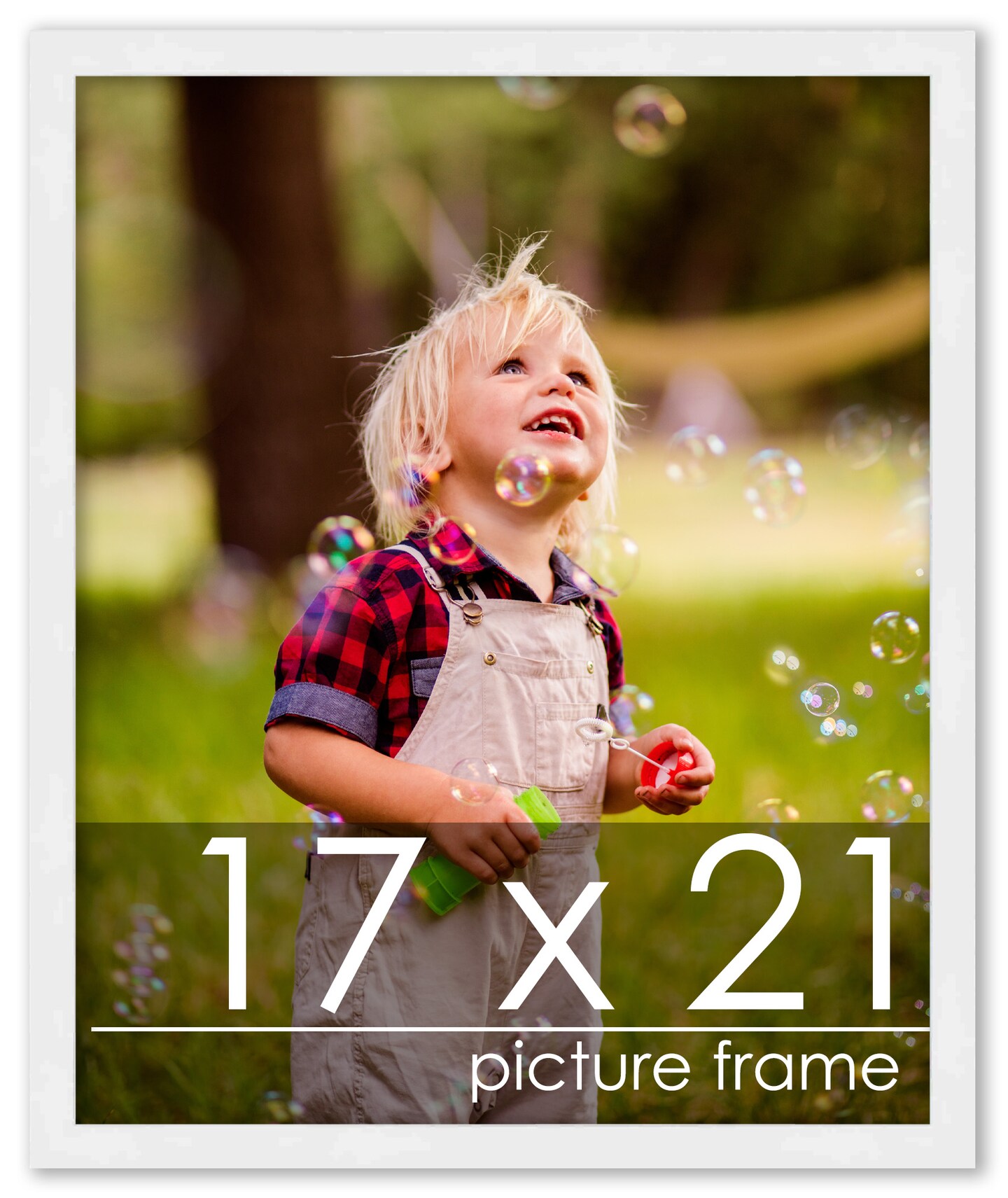 Classic Modern White Picture Frame - UV Acrylic, Foam Board Backing, Hanging Hardware