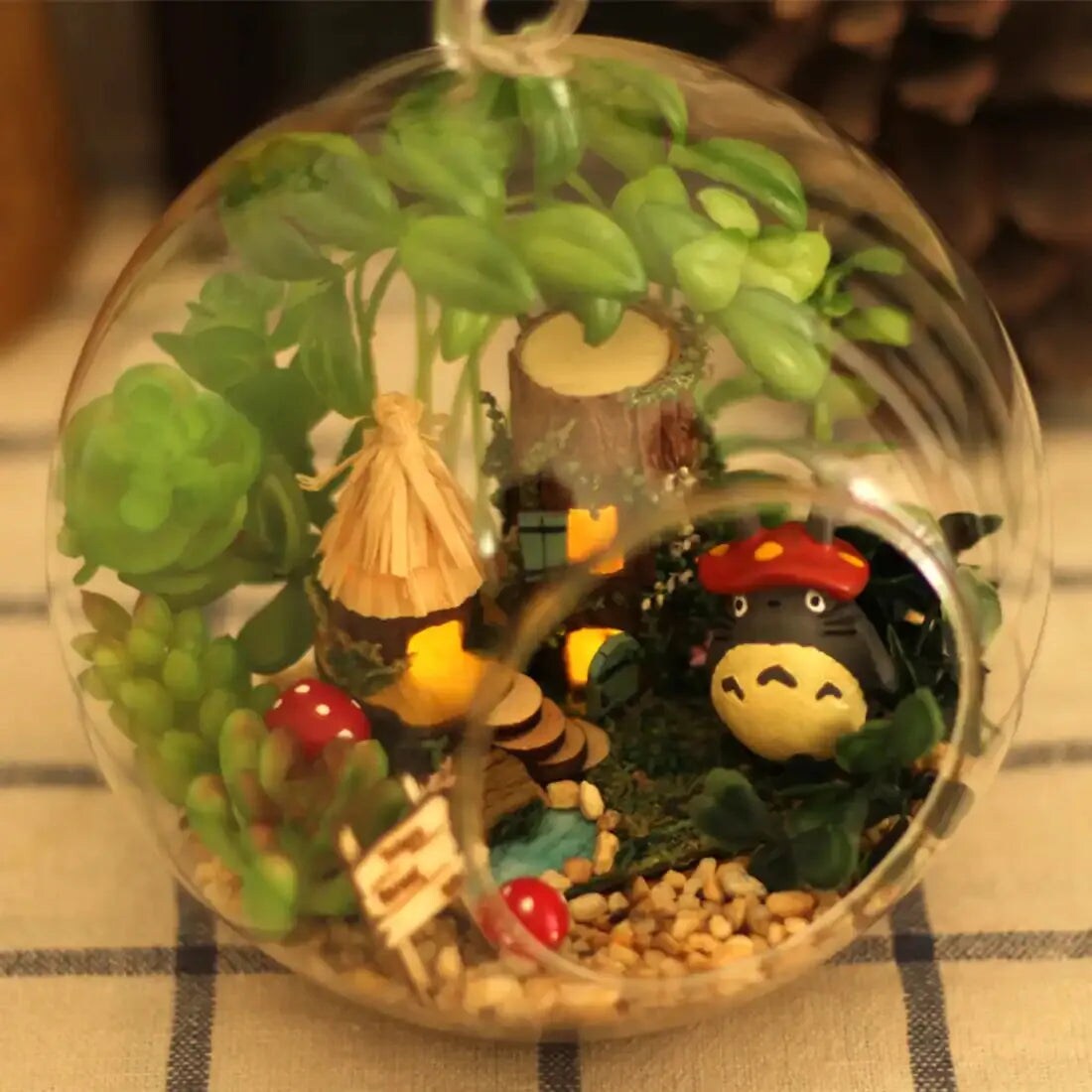 Miniature Wizardi Roombox Kit - Totoro&#x27;s Forest Cottage Dollhouse Kit