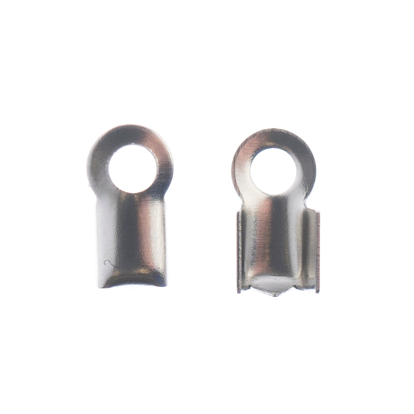 John Bead Stainless Steel Silver Folding End Crimps