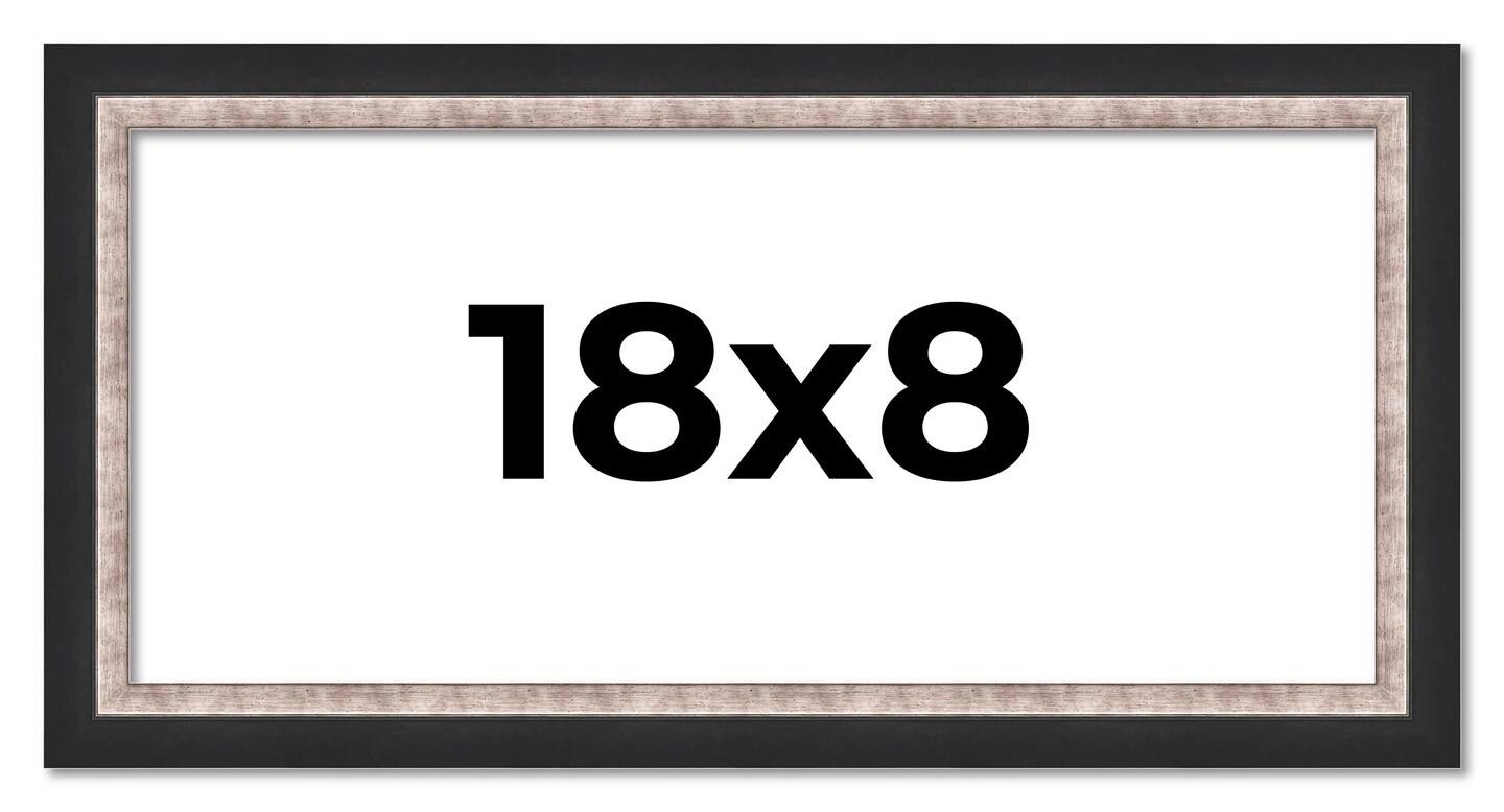 Panoramic Simple Silver Picture Frame - UV Acrylic, Foam Board Backing, Hanging Hardware