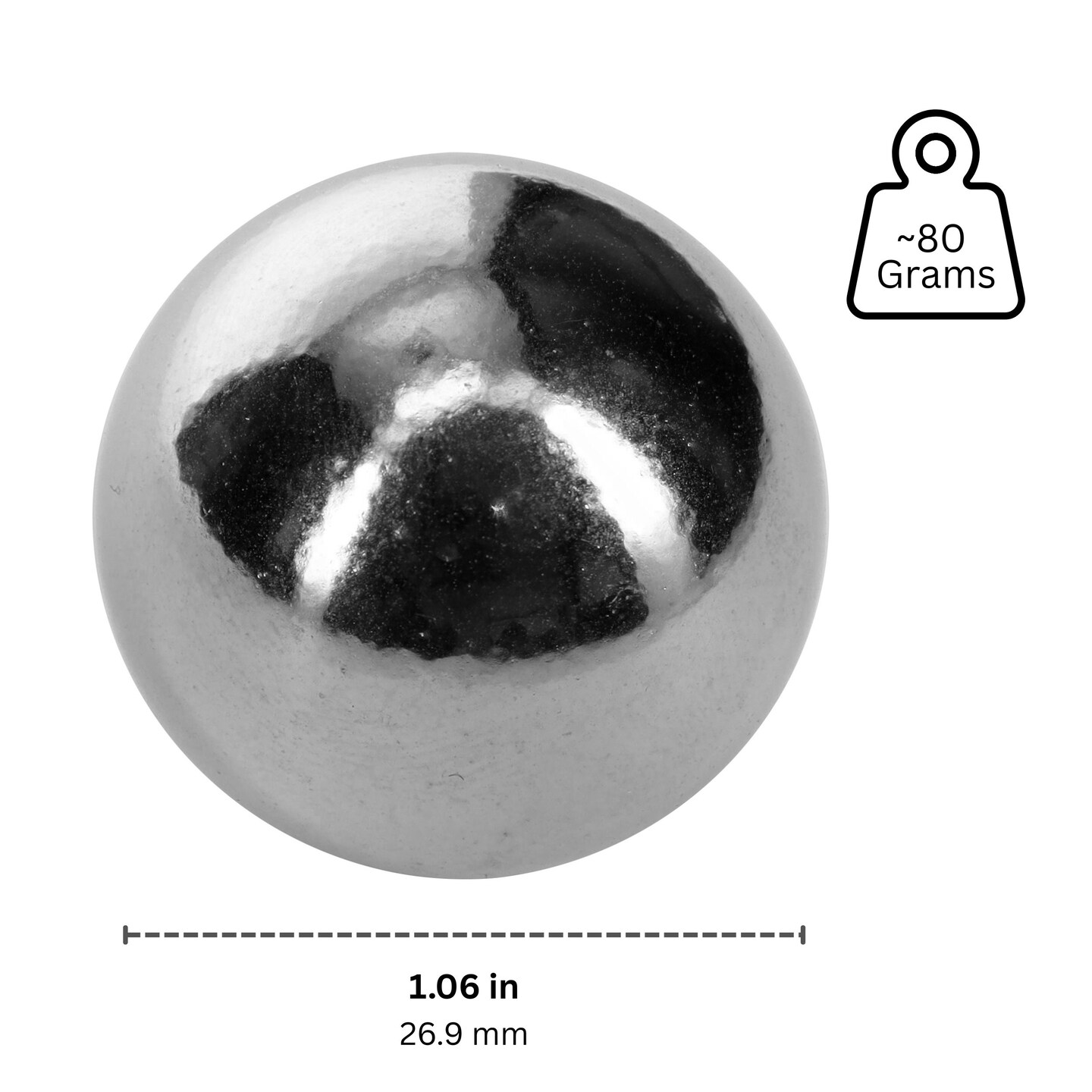 WE Games Replacement Steel Ball for Shoot The Moon & Pinball, 1.06 in.