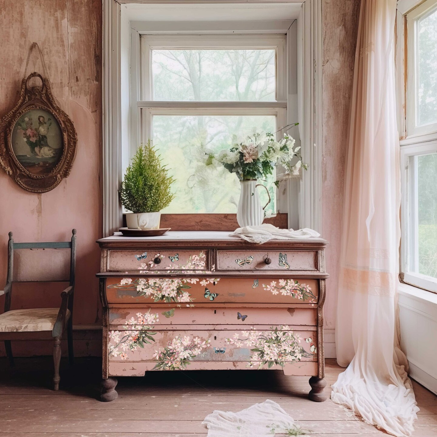 Decor Transfers® - Blossom Botanica - Total Sheet Size 24Inx35In, Cut Into 3 Sheets