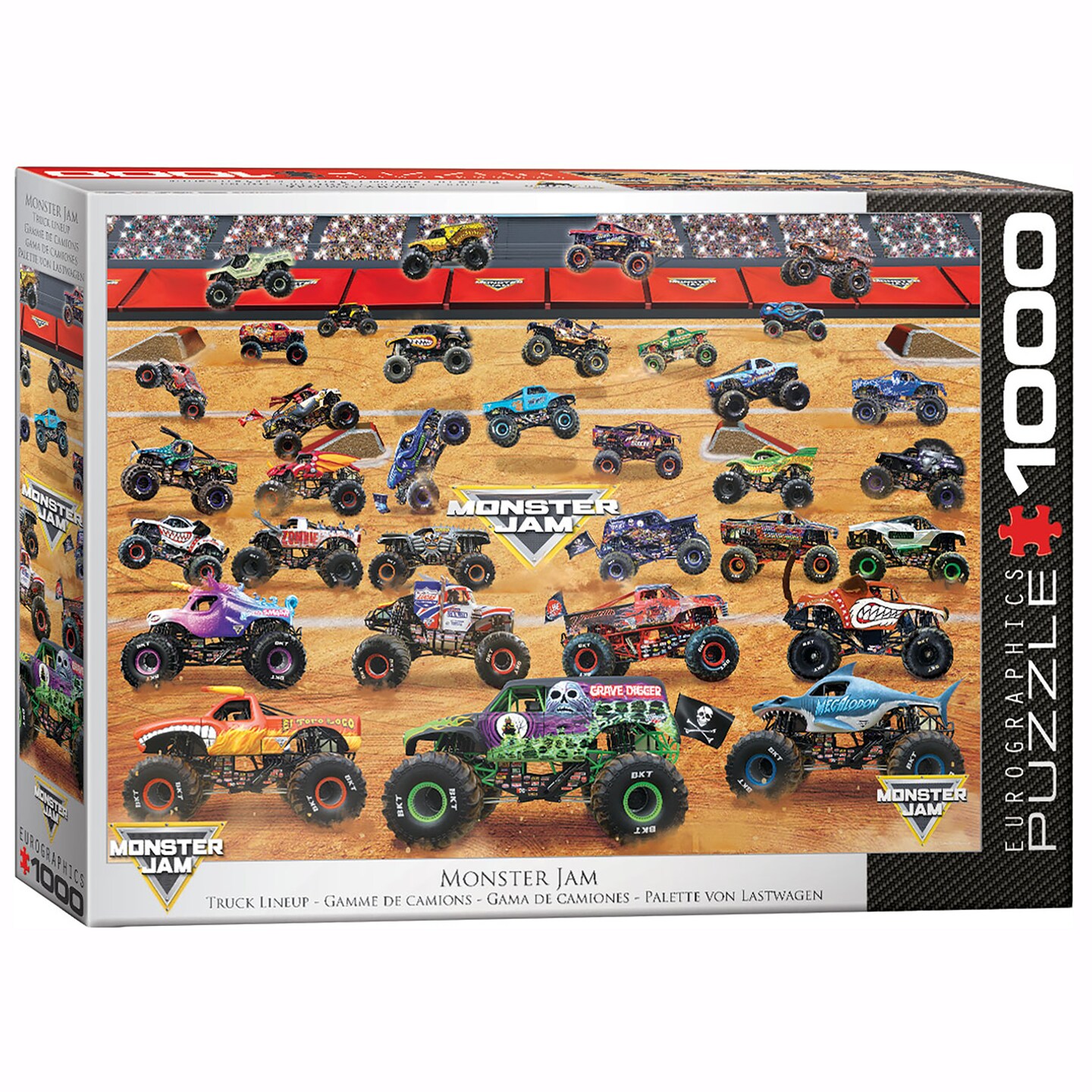Eurographics: Monster Jam Truck Lineup - 1000-Piece Puzzle - 26.6" x 19.25" - Adult Jigsaw, Action-Packed Featuring Iconic Trucks, Officially Licensed