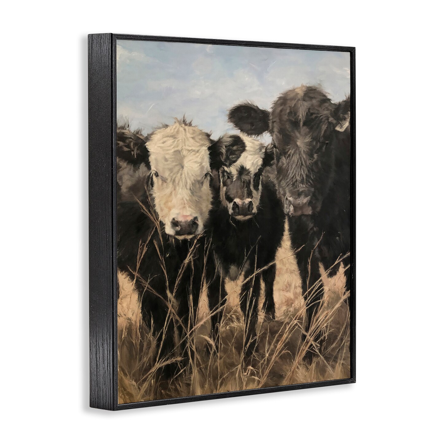Stupell Industries All In Cow Family Framed Giclee Wall Art Design by Carla D'aguanno