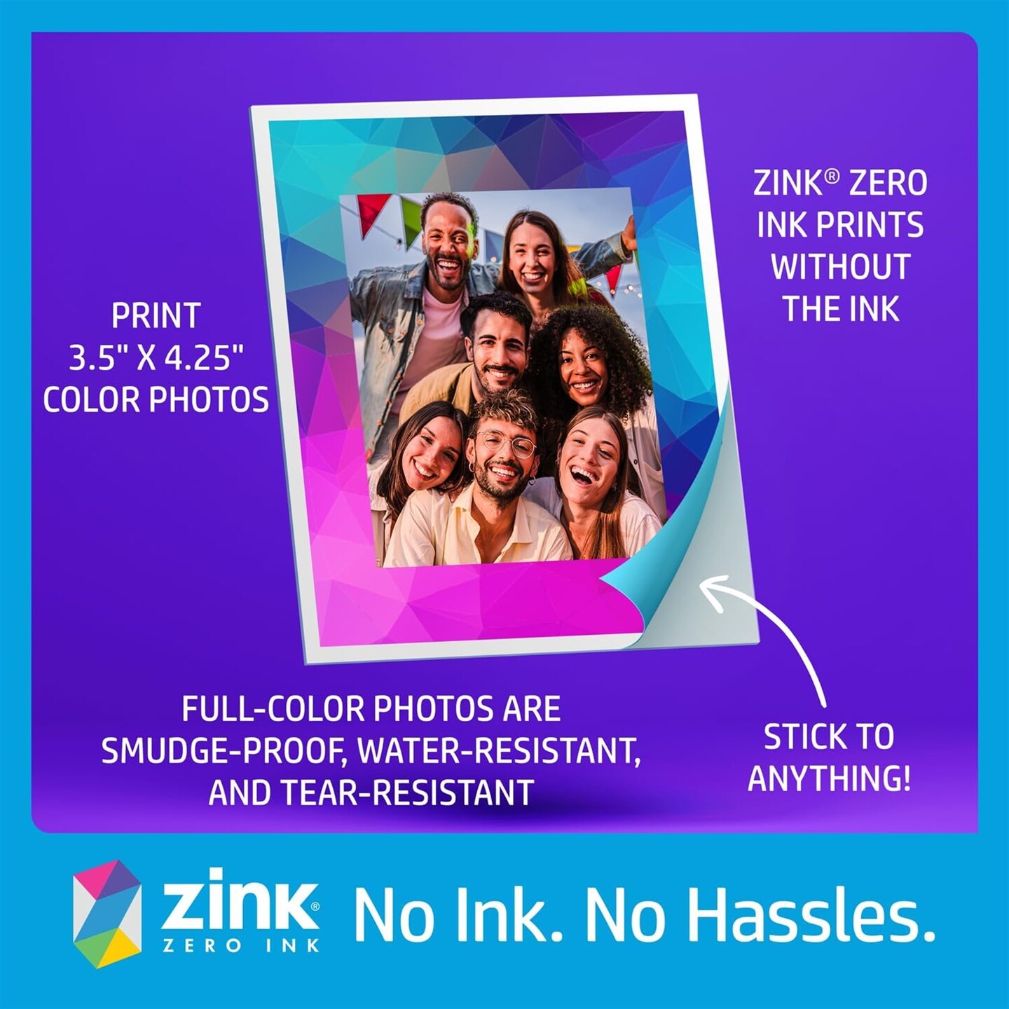 HP Sprocket Photobooth 3x4&#x22; Photo Printer Bundle w/3.5 x 4.25&#x201D; Zink Photo Paper (500 Sheets)