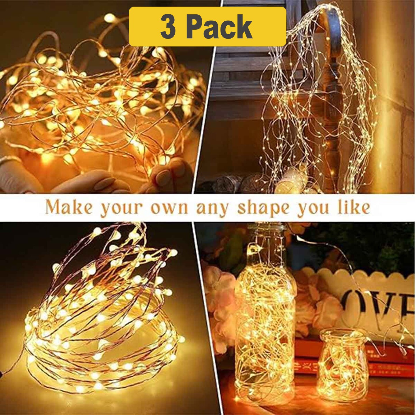 200 LED Solar Powered Fairy Light 72ft Copper Wire with 8 Light Modes