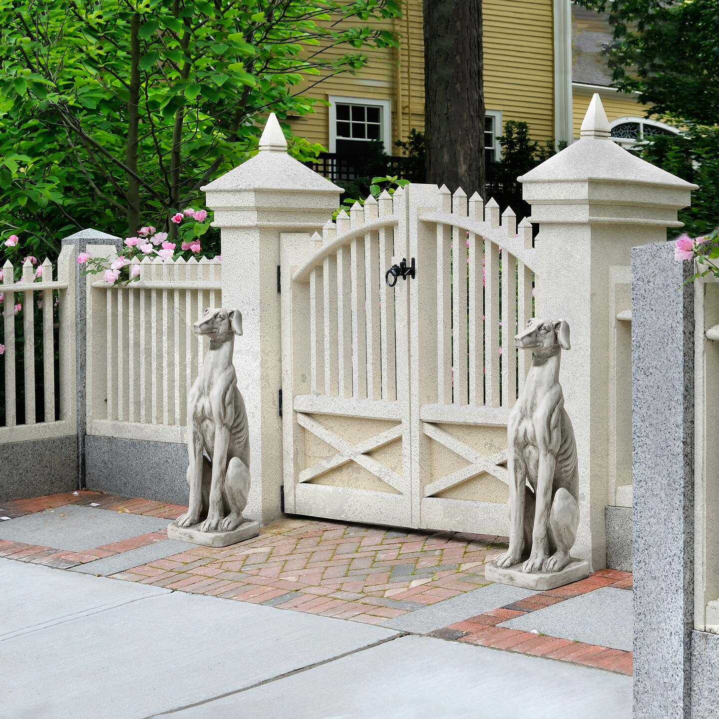 Set of 2 32&#x27;&#x27;H MGO Sitting Dog Garden Statue