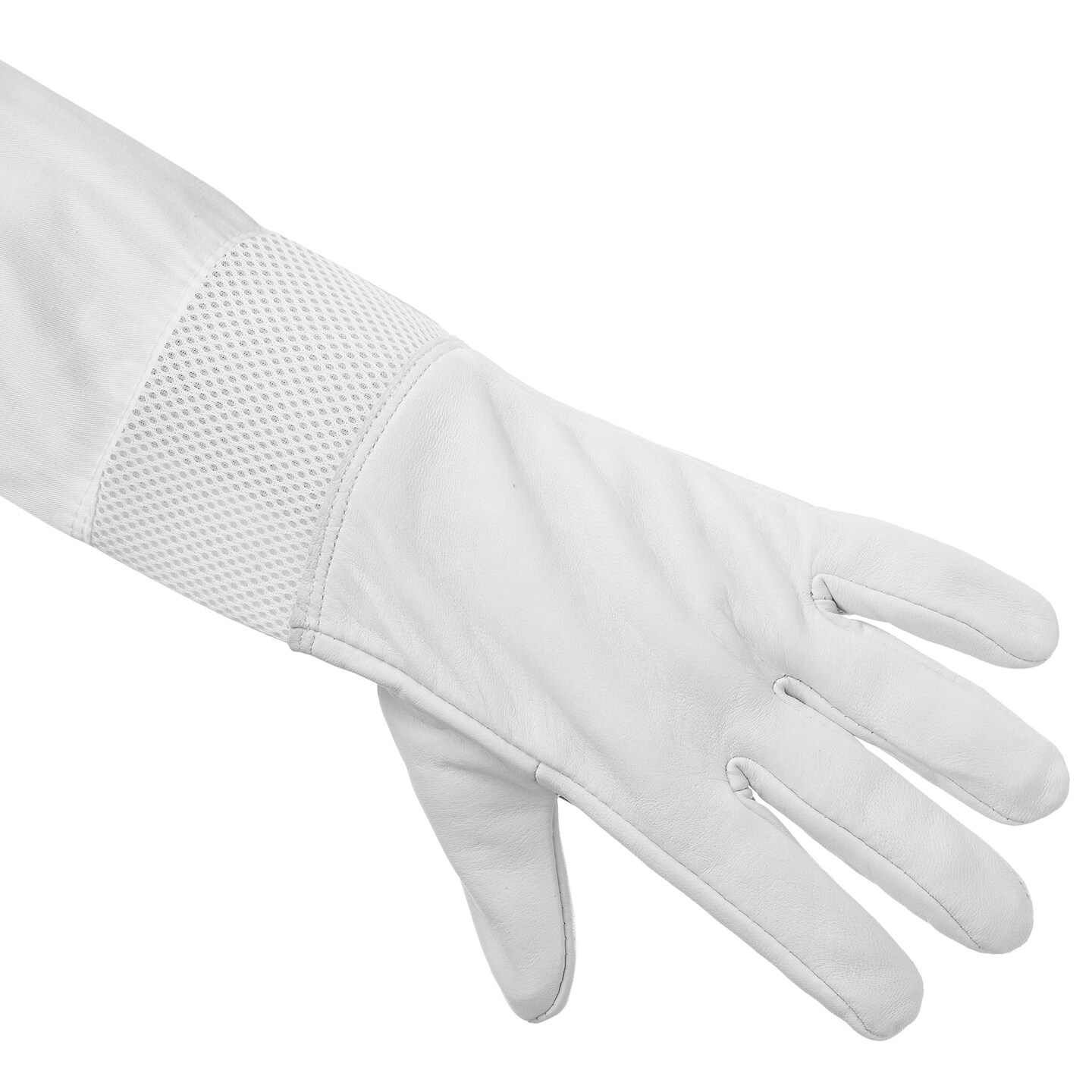 Honey Keeper Beekeeping Gloves - Goatskin Leather with Ventilated Canvas Sleeve and Elastic Cuff