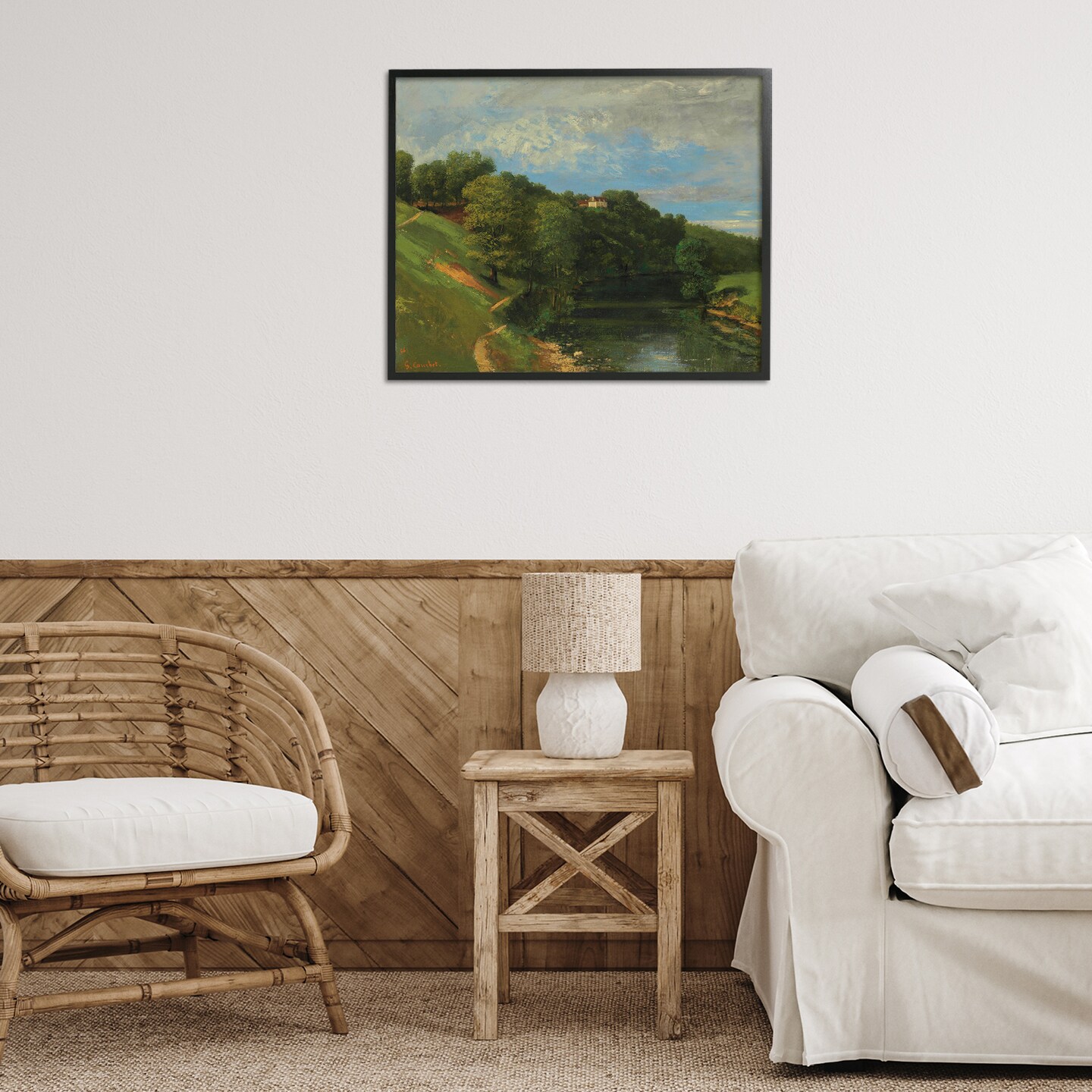 Stupell Industries Classic River Landscape Framed Giclee Wall Art Design by one1000paintings