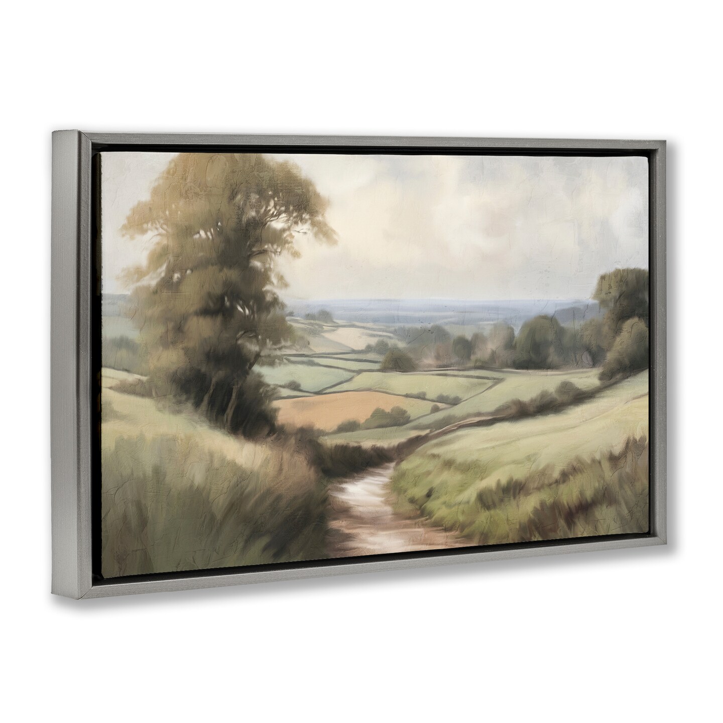 Stupell Industries Country Walk Path Framed Floater Canvas Wall Art Design by Kim Allen