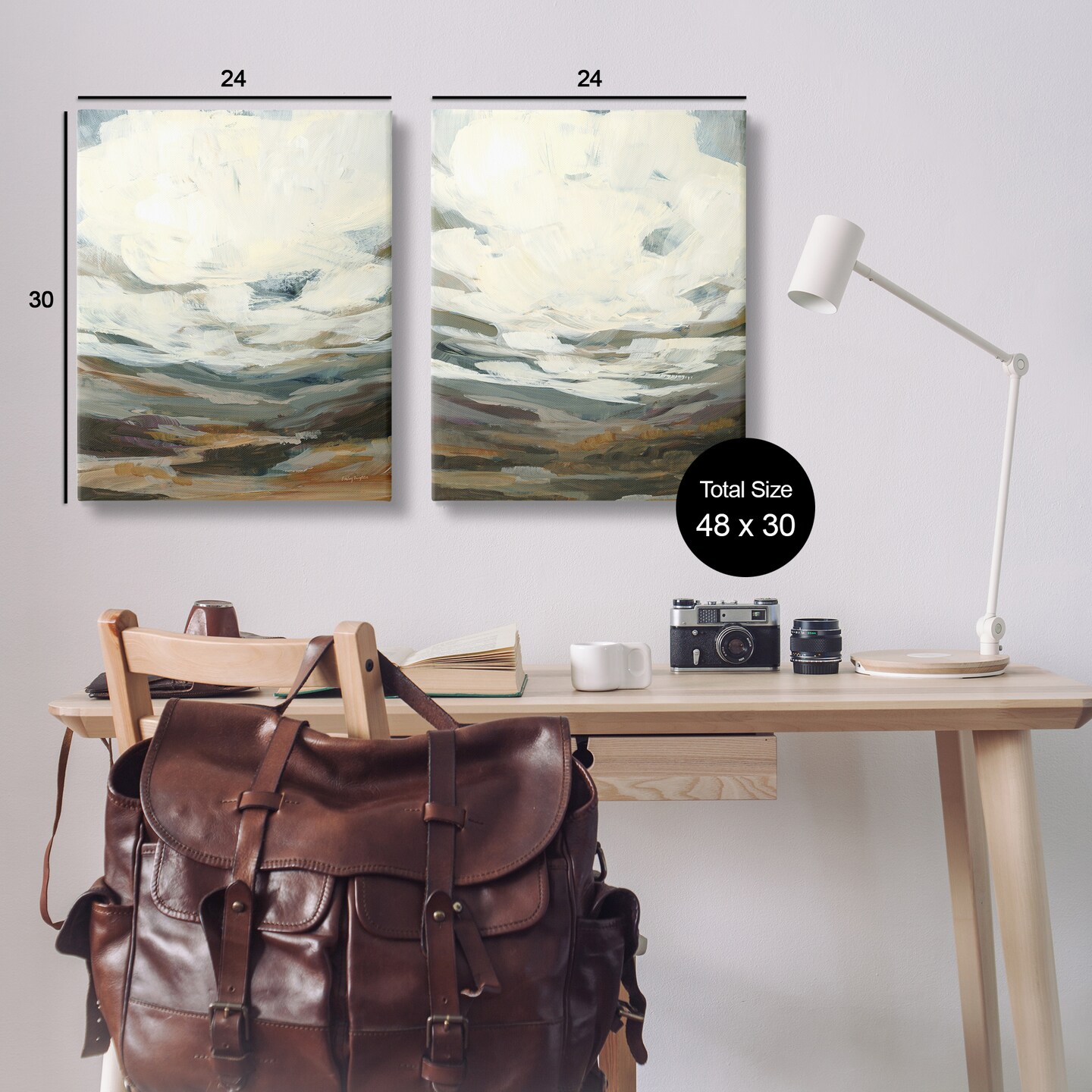 Stupell Industries Overcast Timber Thicket  2 pc Canvas Wall Art Set Design by Haley Knighten