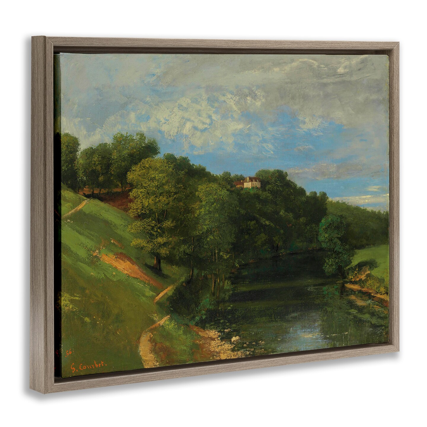 Stupell Industries Classic River Landscape Framed Floater Canvas Wall Art Design by one1000paintings
