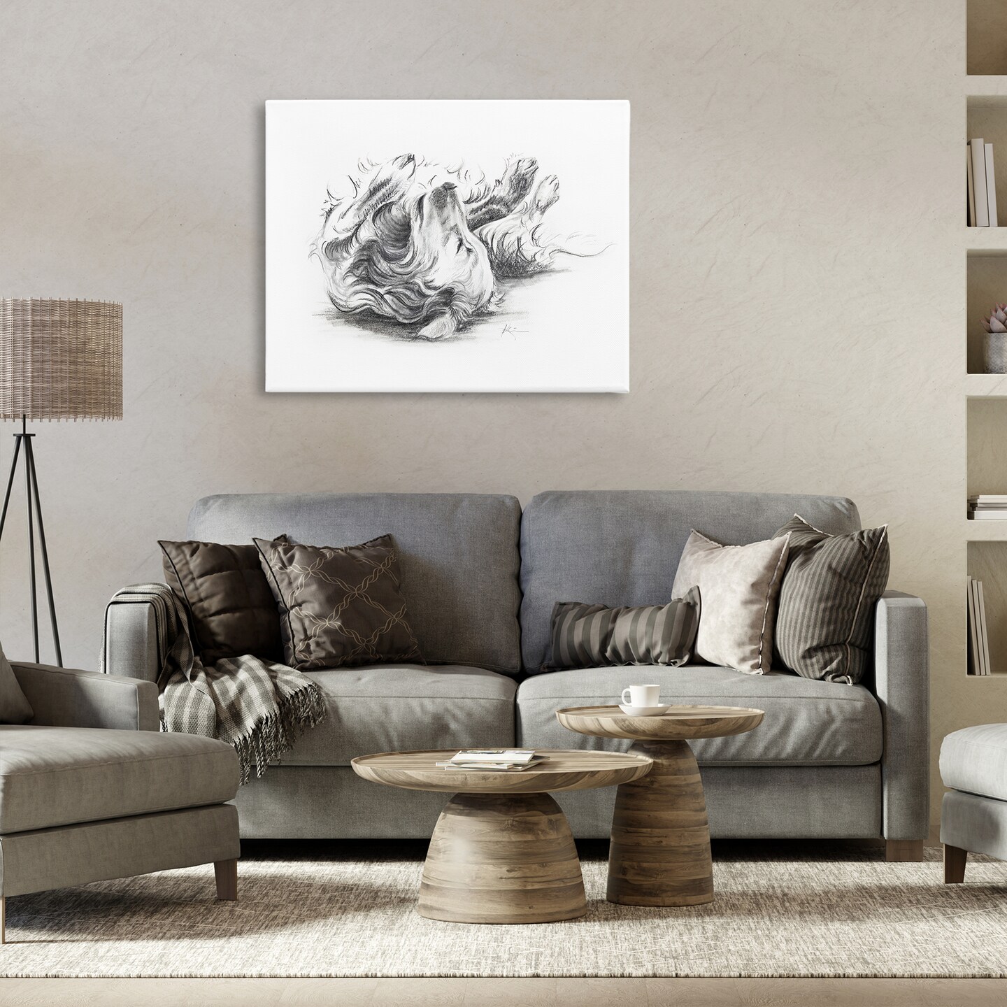 Stupell Industries Naptime Dog Drawing Canvas Wall Art Design by Lindsay Kivi Fine Art