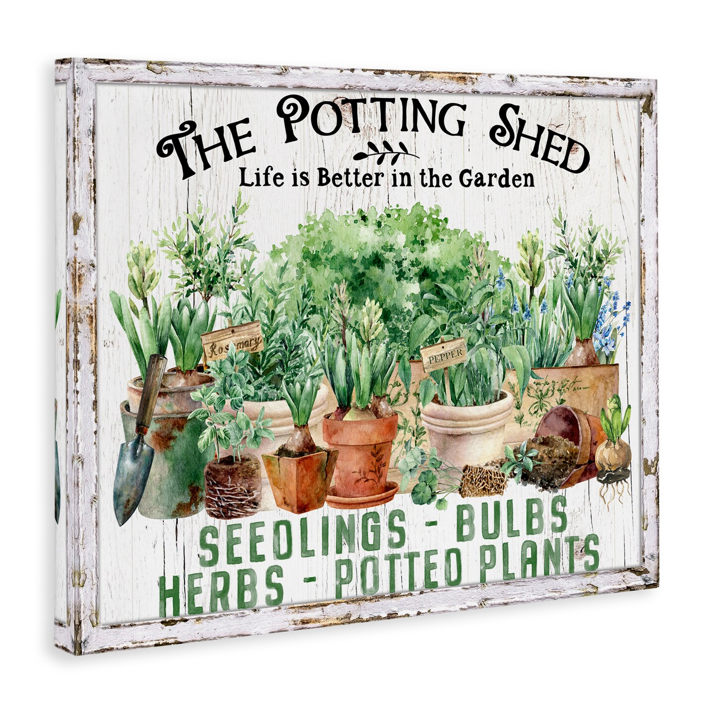 Stupell Industries Farmhouse Potting Shed Canvas Wall Art Design by Creatif Belle