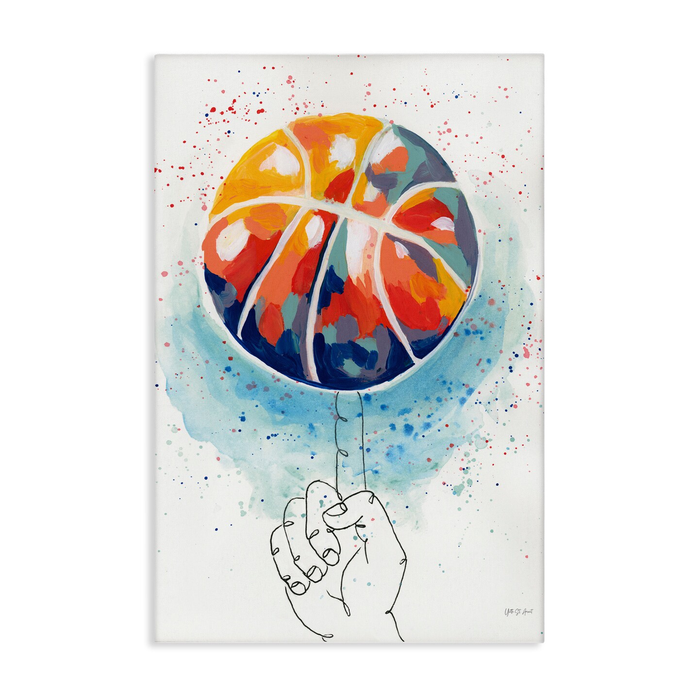 Stupell Industries Abstract Basketball Trick Canvas Wall Art Design by Yvette St. Amant