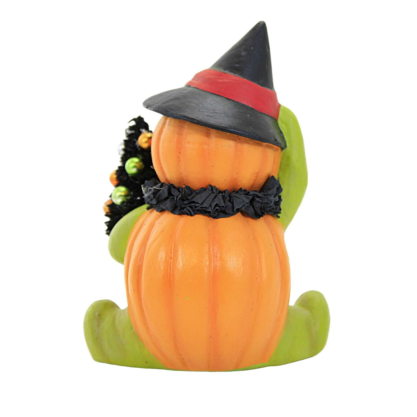 Bethany Lowe Seated Pumpkin Head Witch Bottle Brush Tree - Thumbnail 4