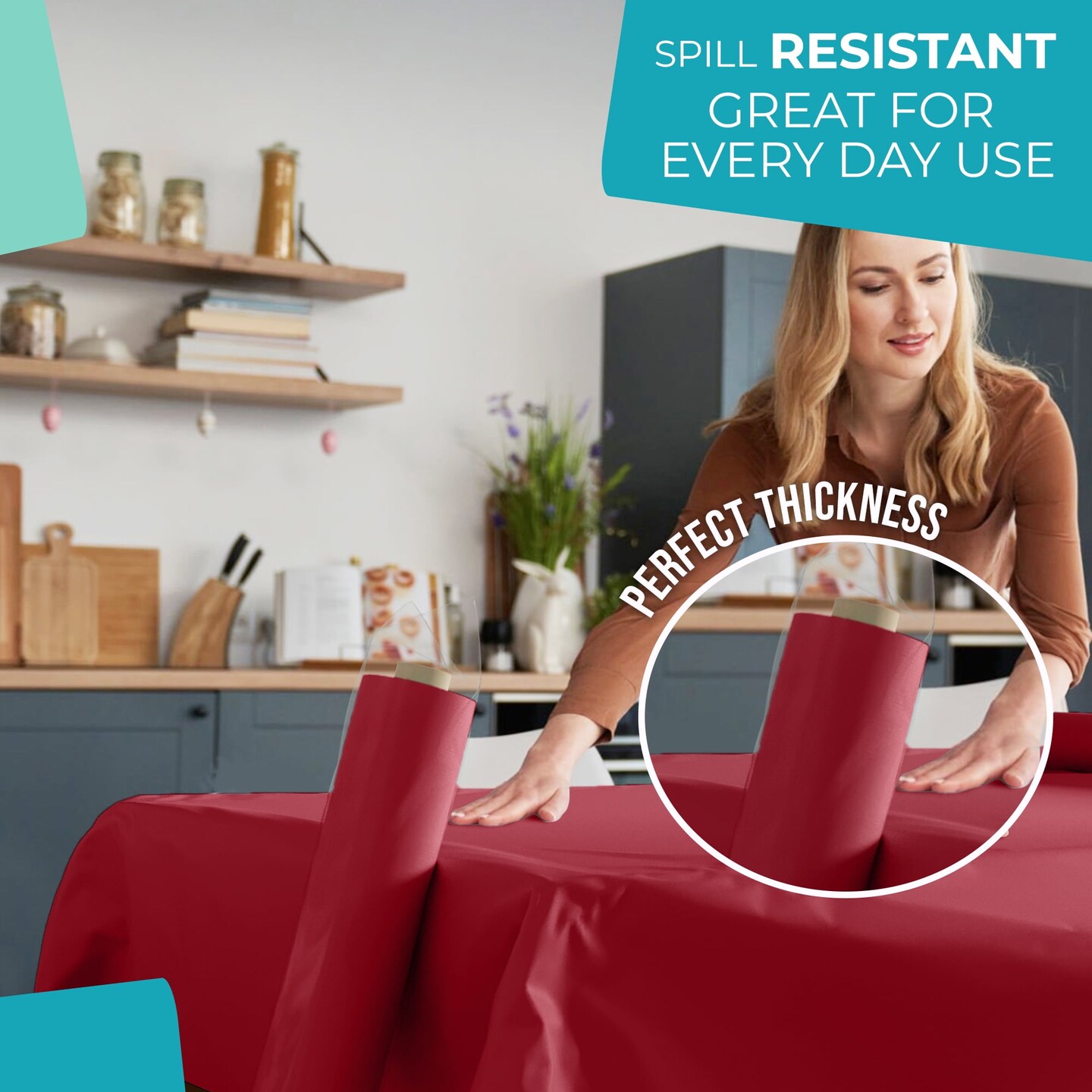 Exquisite Plastic Table Cover Roll – 40" x 300' Disposable Tablecloth Roll – Premium Thick 0.5 MIL Plastic Banquet Roll – Party Table Cover Roll for Events & Catering