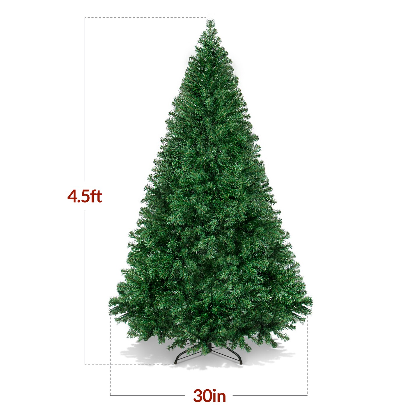 Best Choice Products Premium Hinged Artificial Christmas Pine Tree w/ Metal Base
