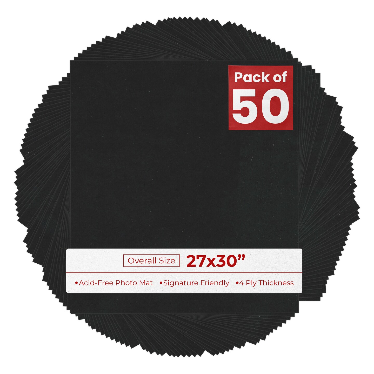 Black Suede 27x30 Uncut Mat Board - Blank Sheets, No Opening, Color ...
