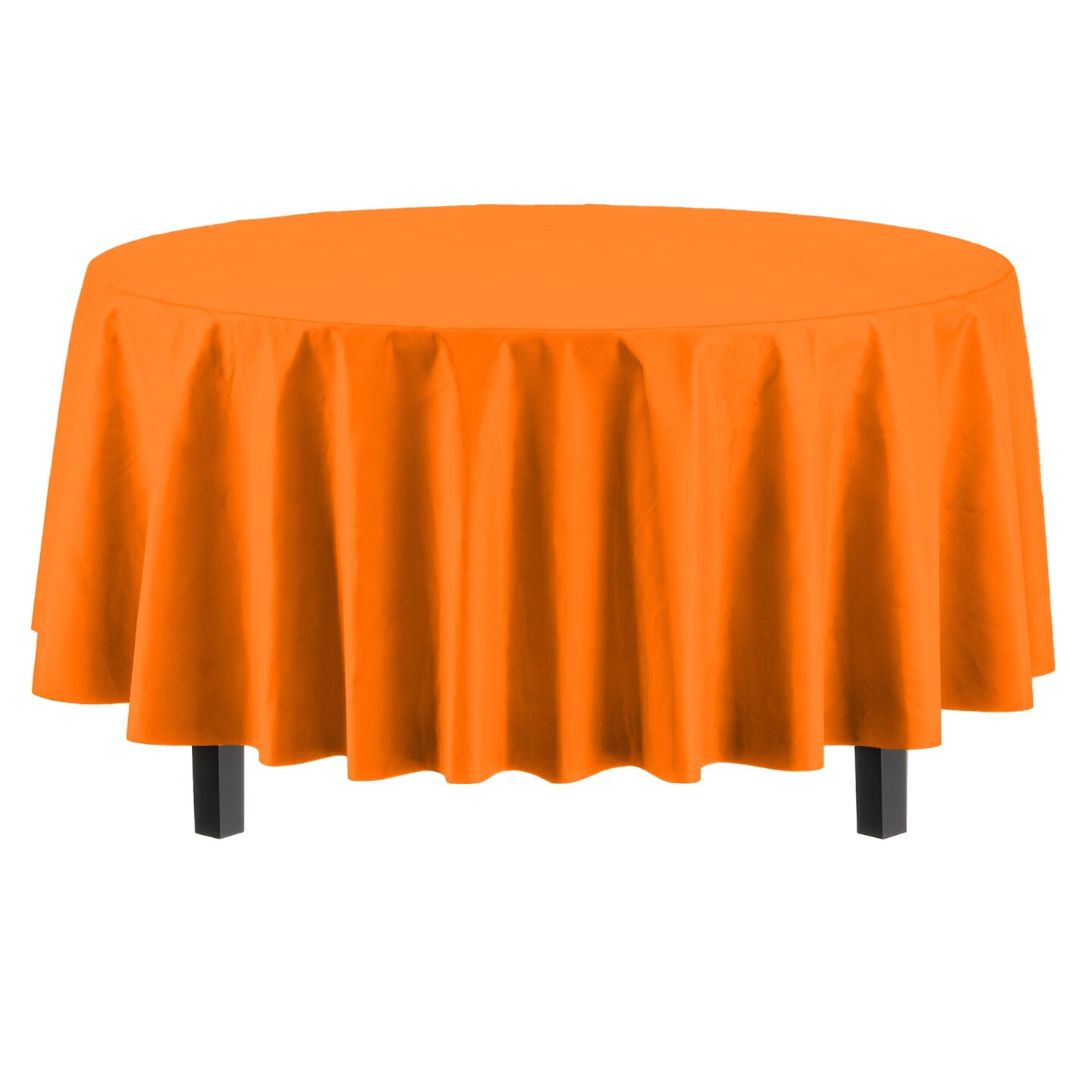 Exquisite Disposable Round Plastic Tablecloths – 6 Pack 84" Disposable Table Cloths – Indoor/Outdoor Party Tablecloth – Round Plastic Table Cover for Events & Party Supplies